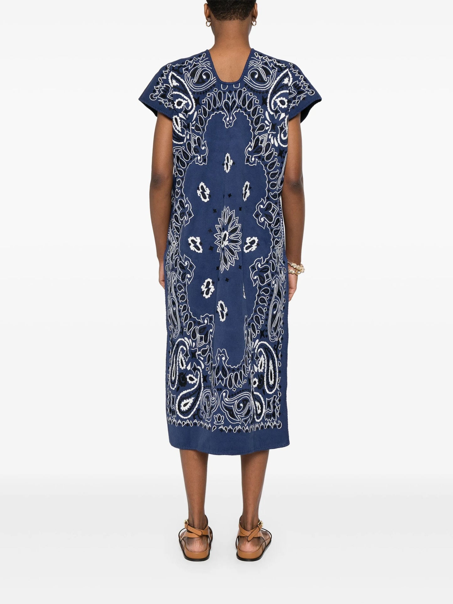bandana-print midi dress