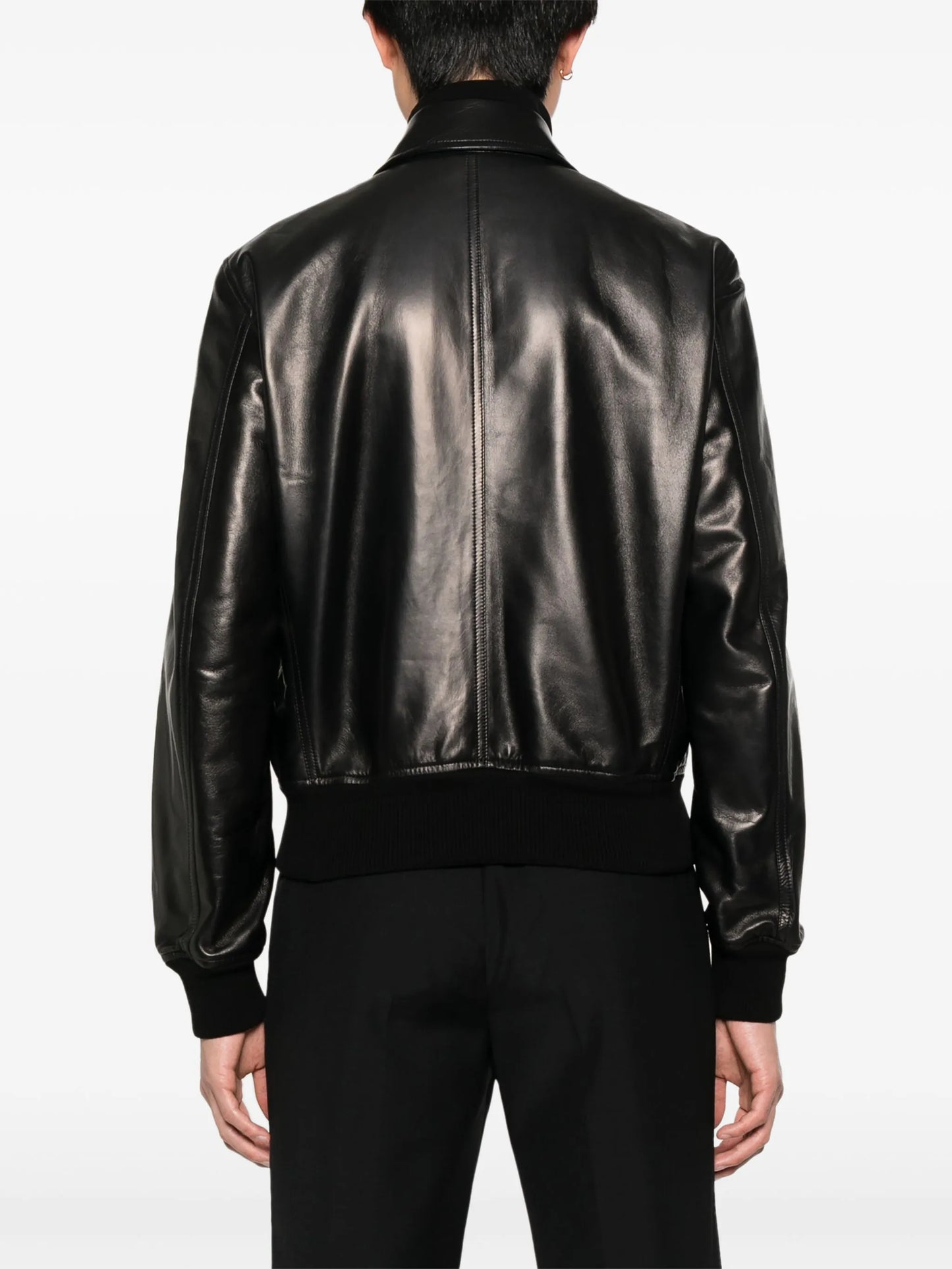 leather bomber jacket