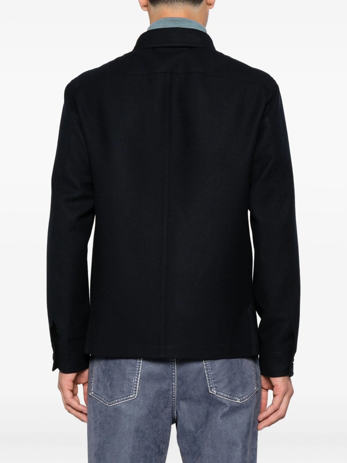 button-down flap-pocket shirt jacket