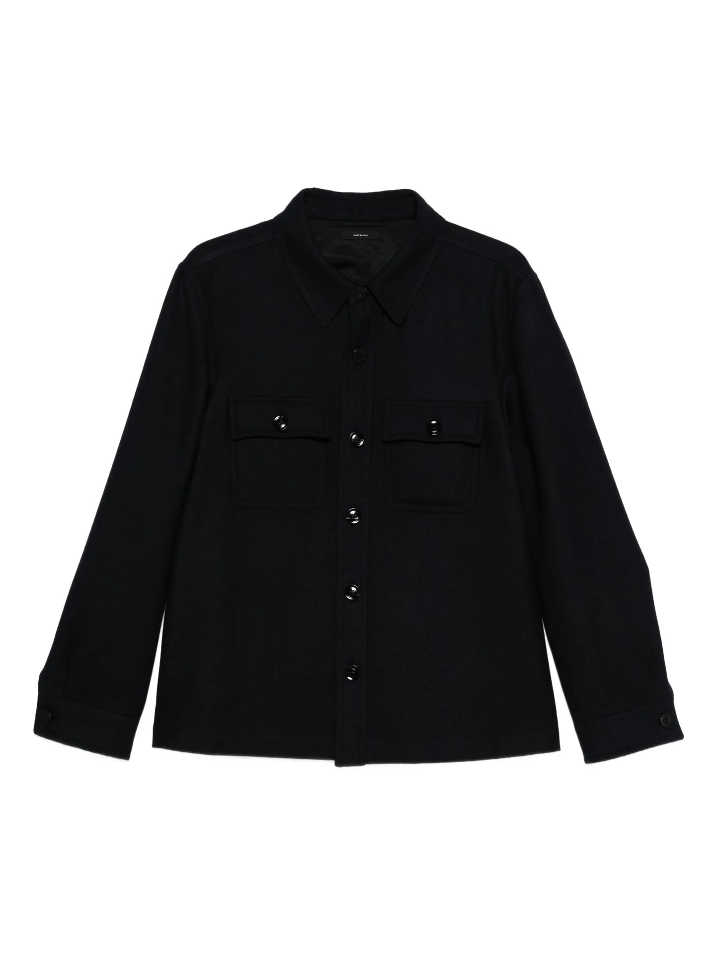 button-down flap-pocket shirt jacket
