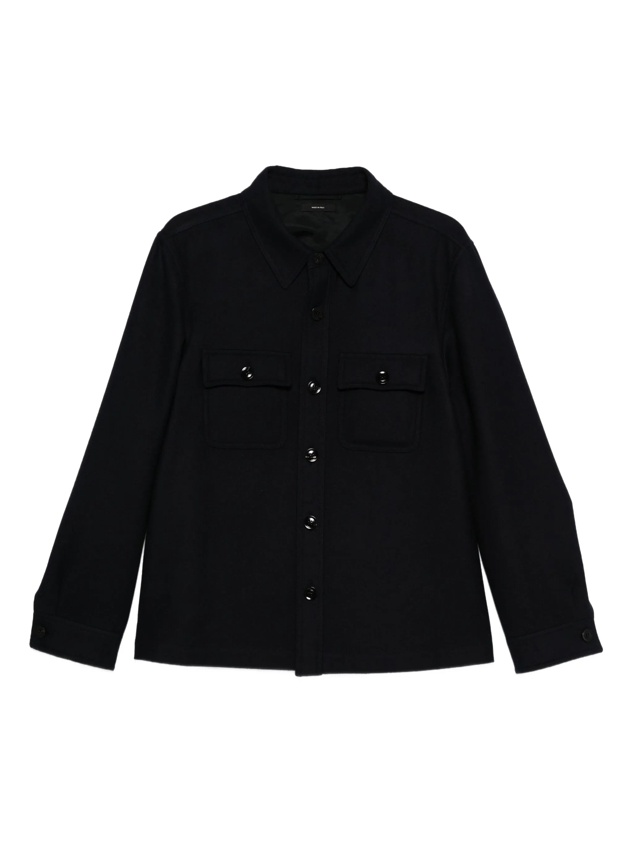 flap-pocket overshirt