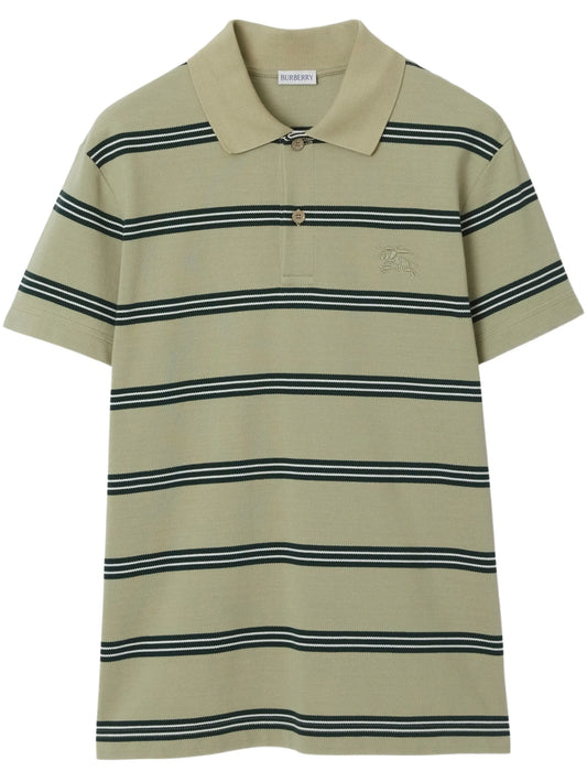 striped cotton polo shirt