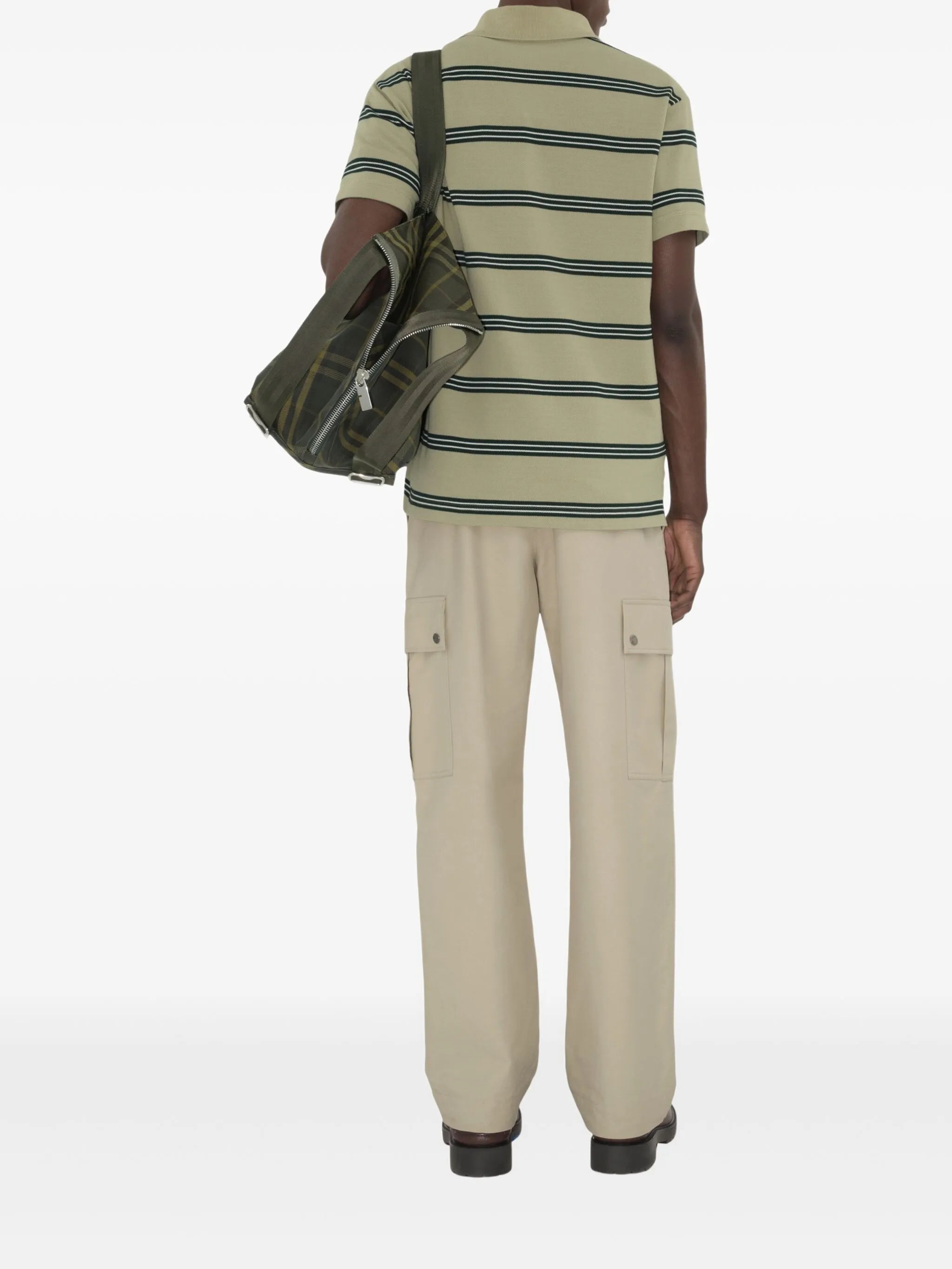 striped cotton polo shirt
