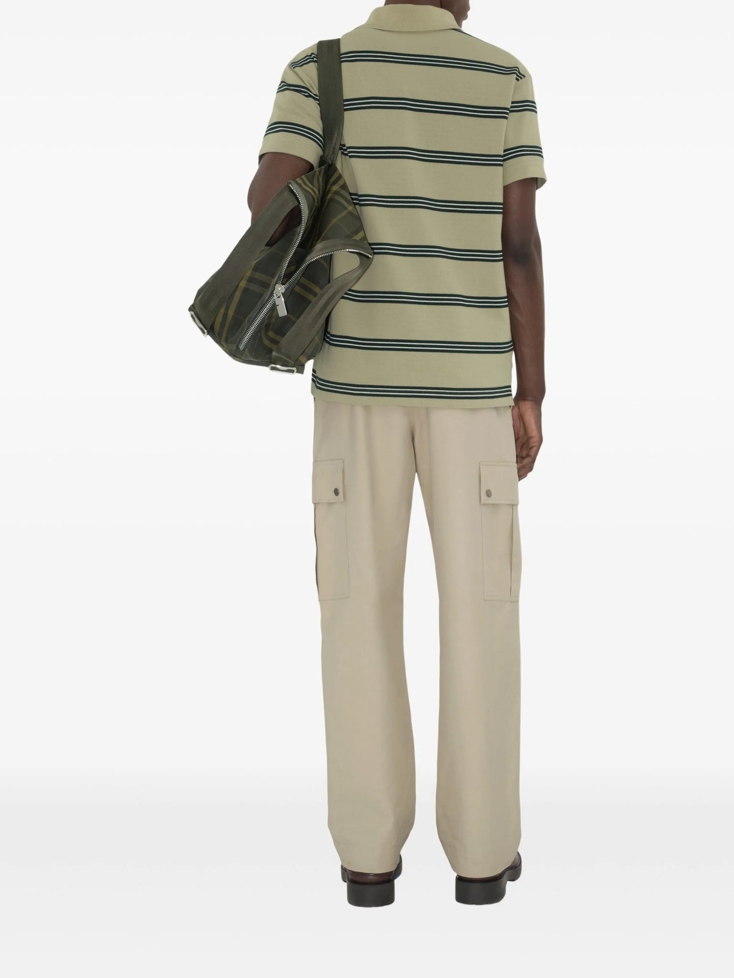 striped cotton polo shirt