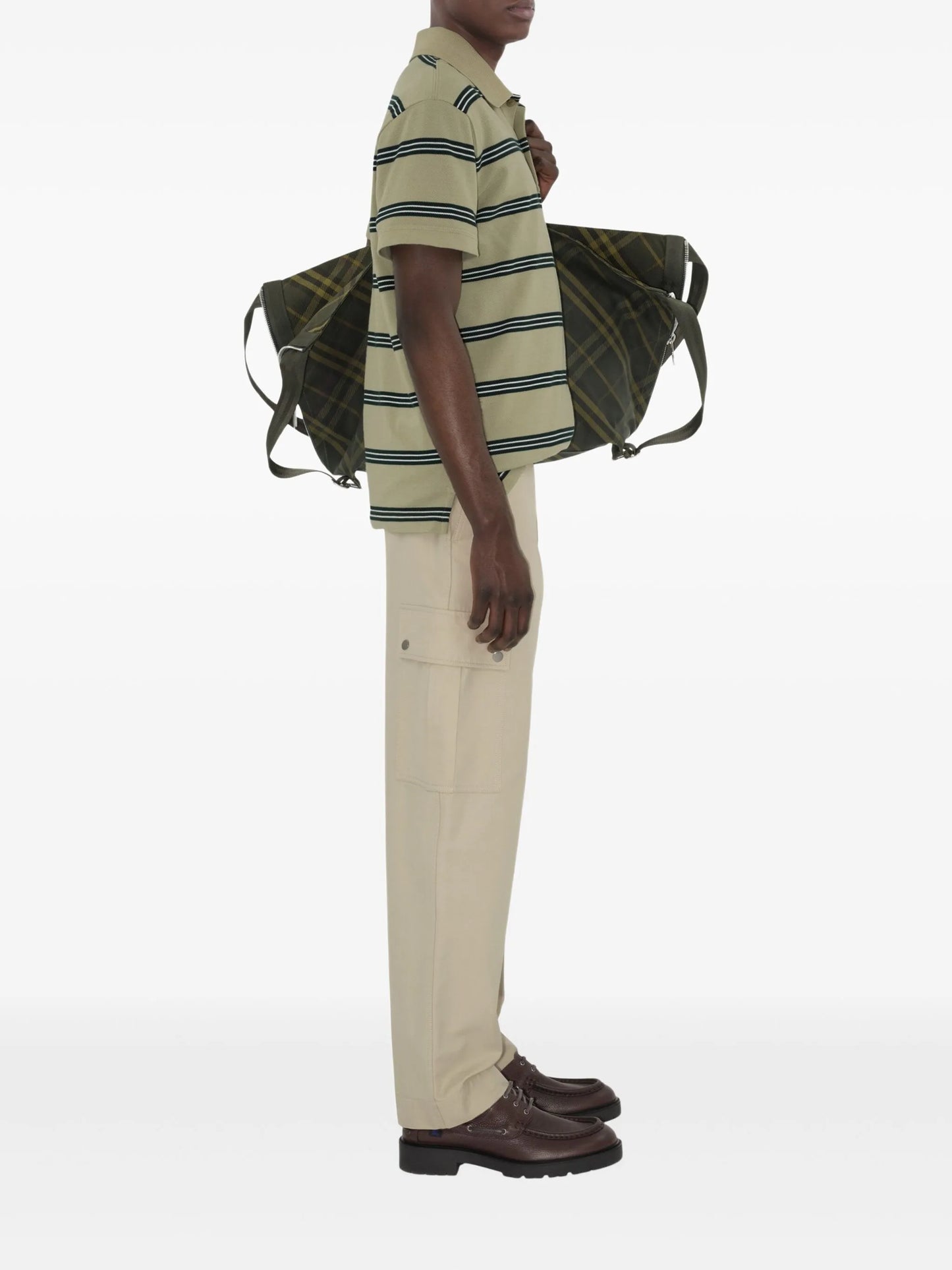 striped cotton polo shirt