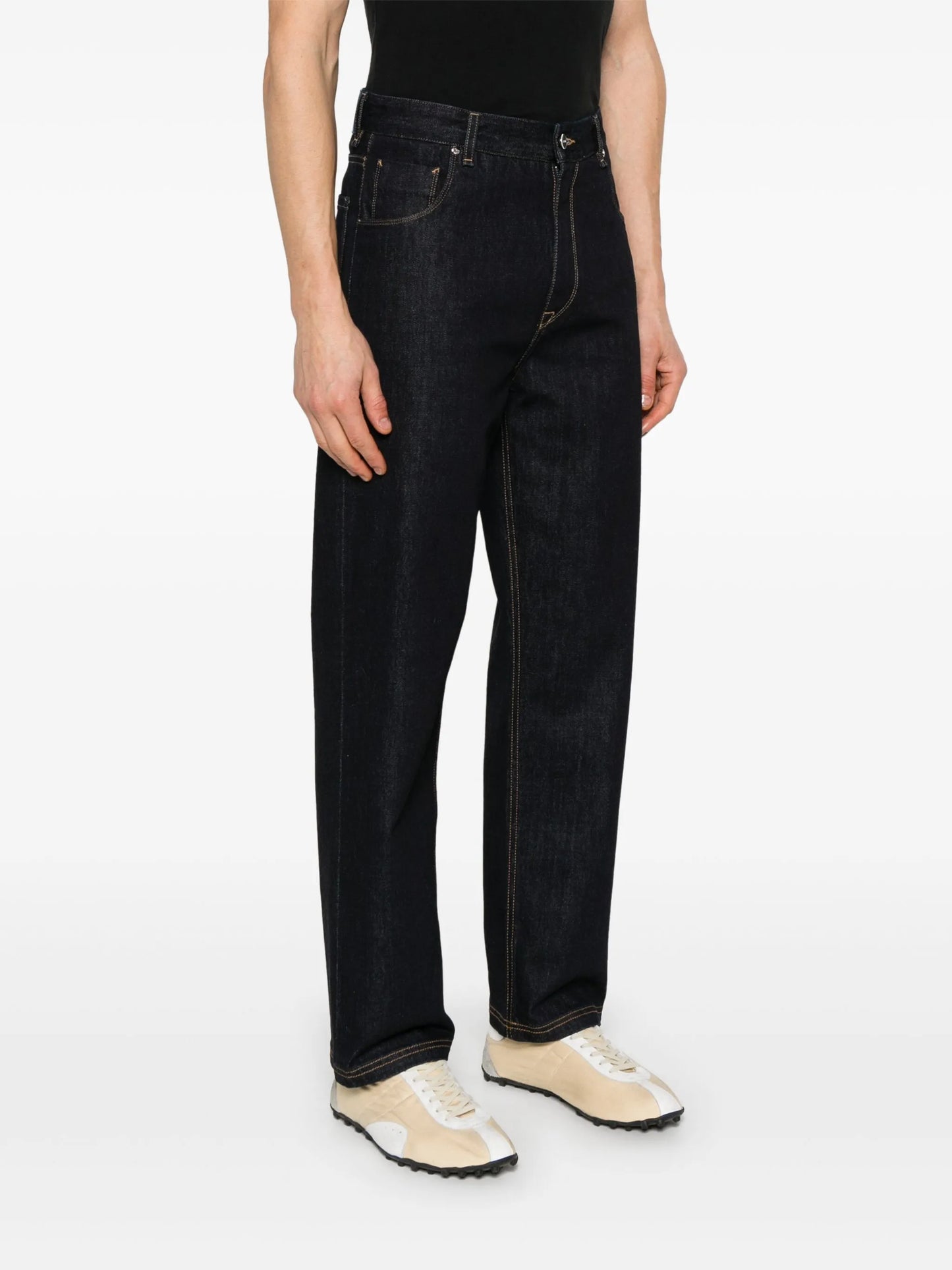 straight-leg jeans