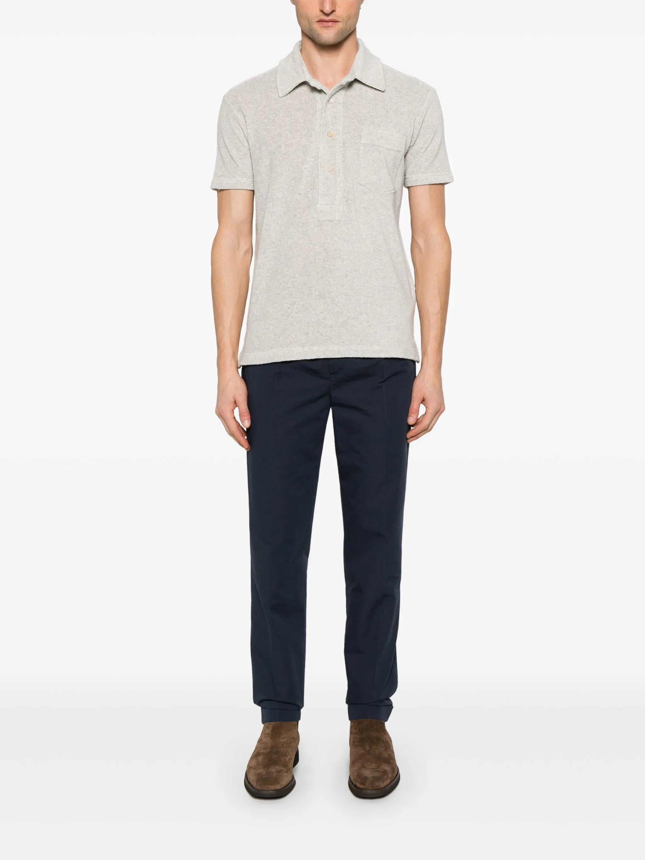 towelling polo shirt