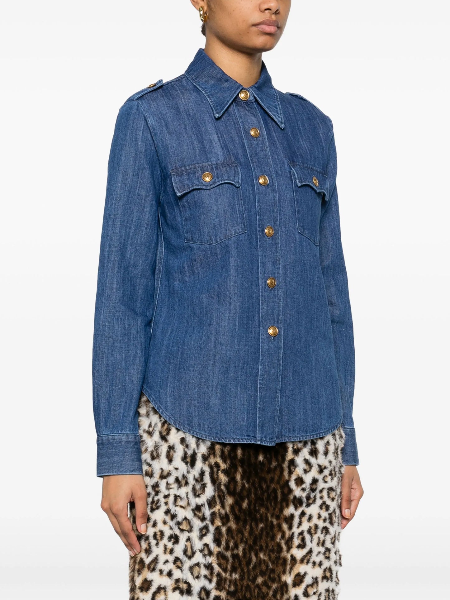 long-sleeve denim shirt