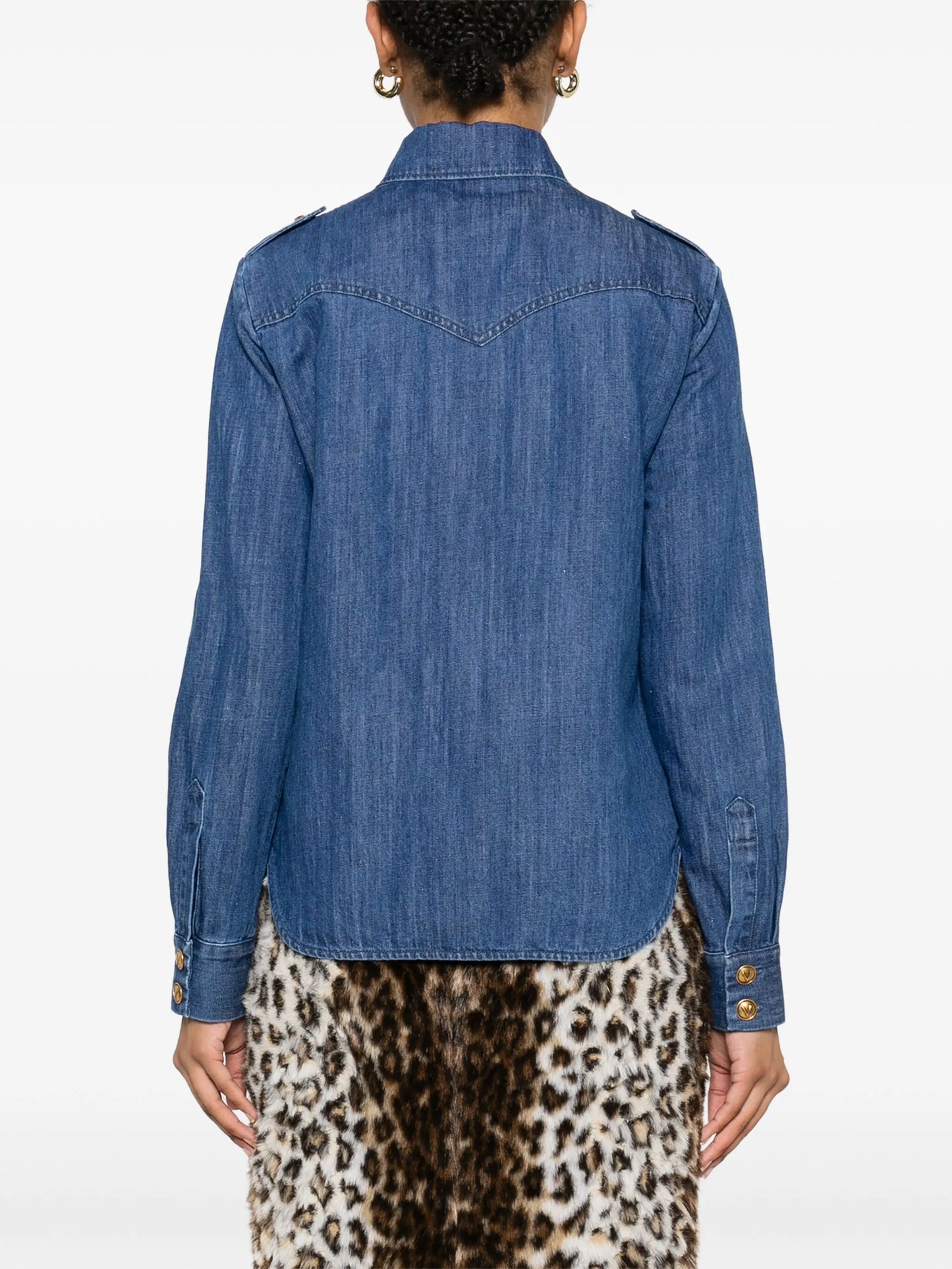long-sleeve denim shirt