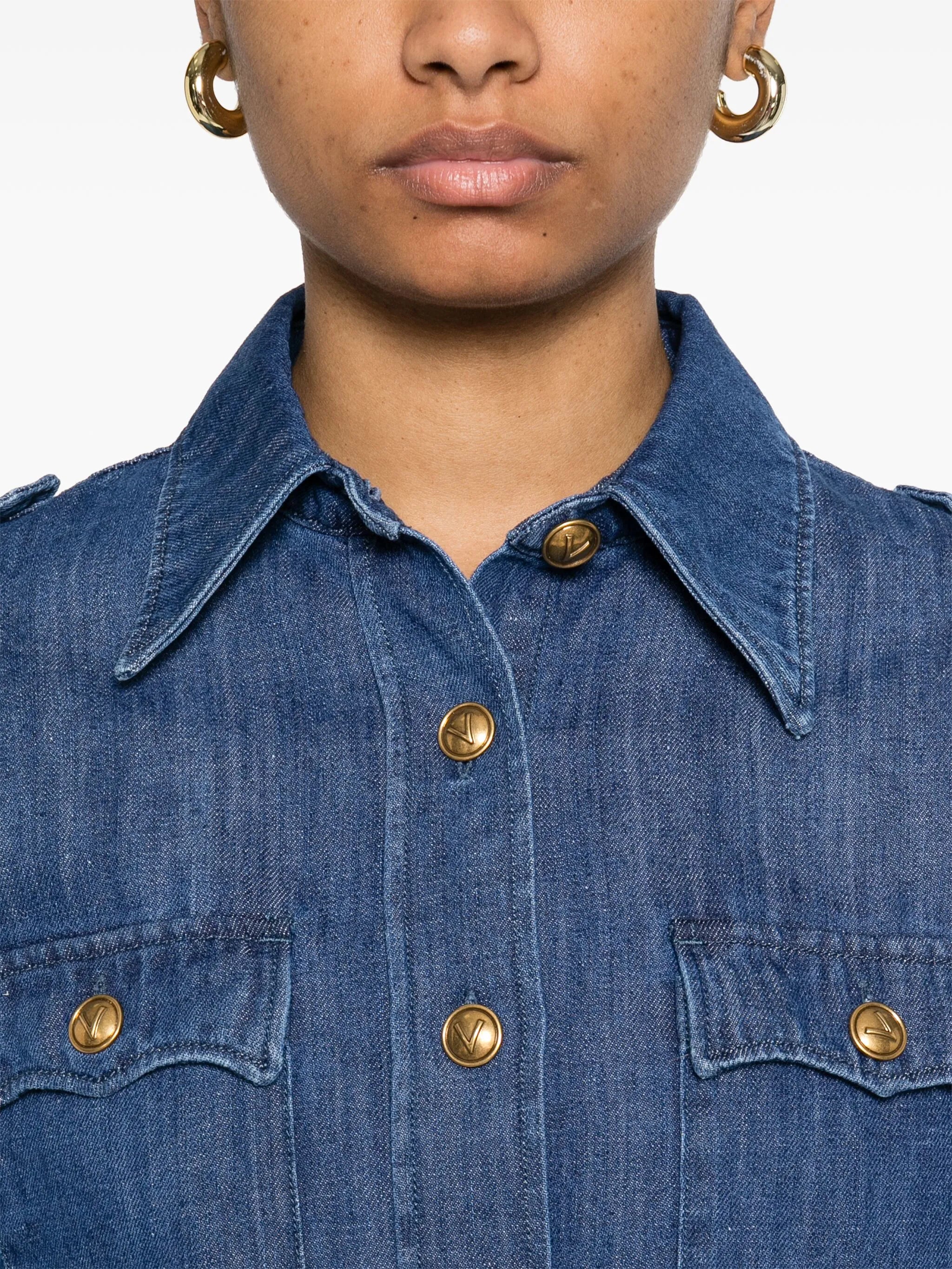 long-sleeve denim shirt