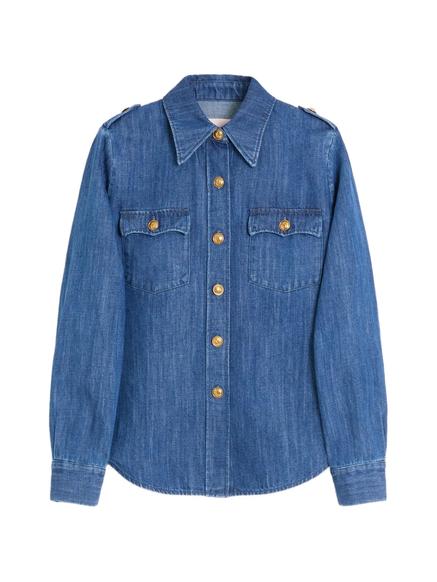 long-sleeve denim shirt
