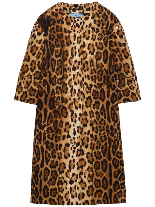 animal-print coat