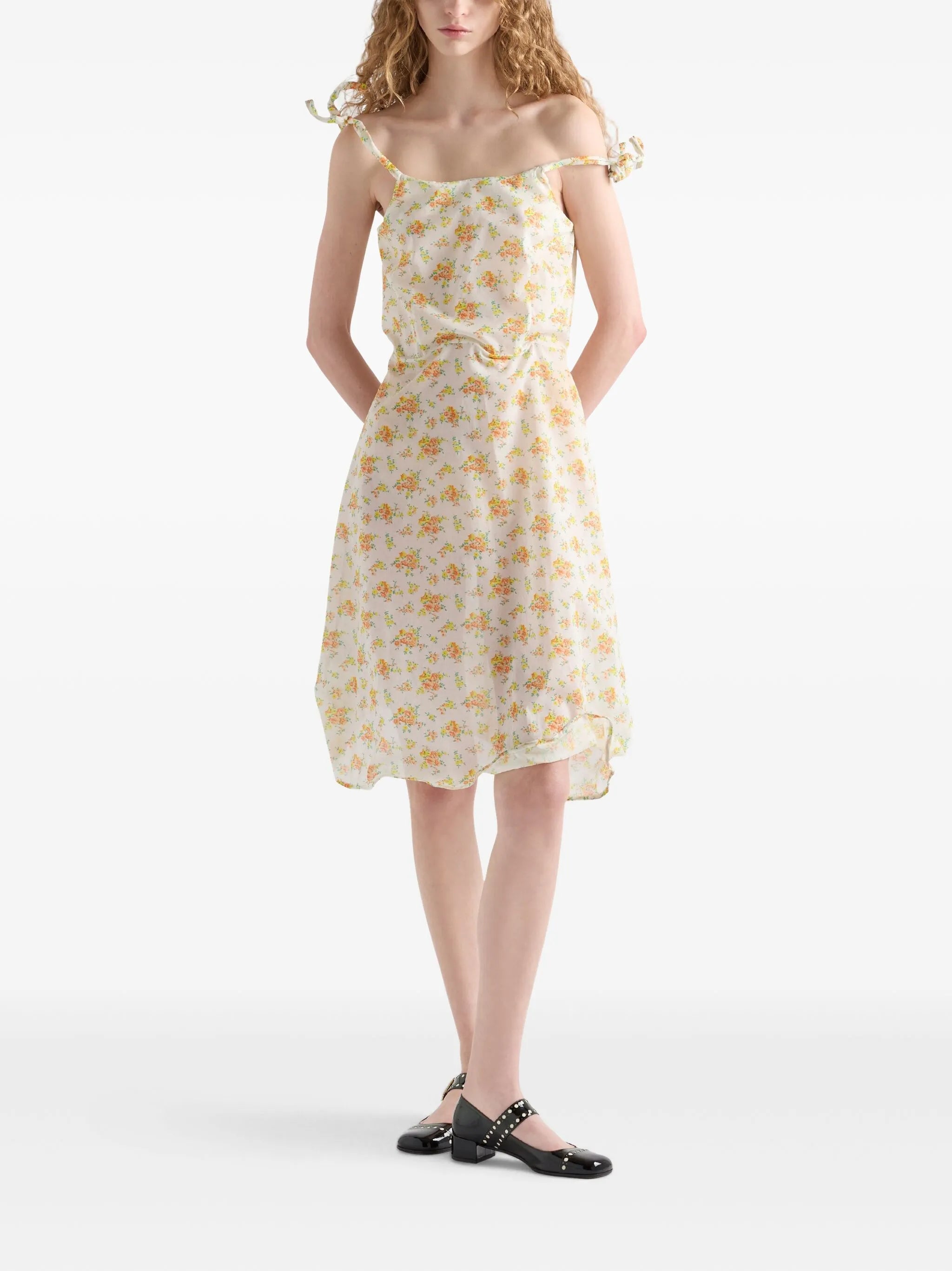 floral-print dress
