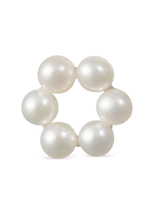 14K yellow gold Petite Luna pearls earrings