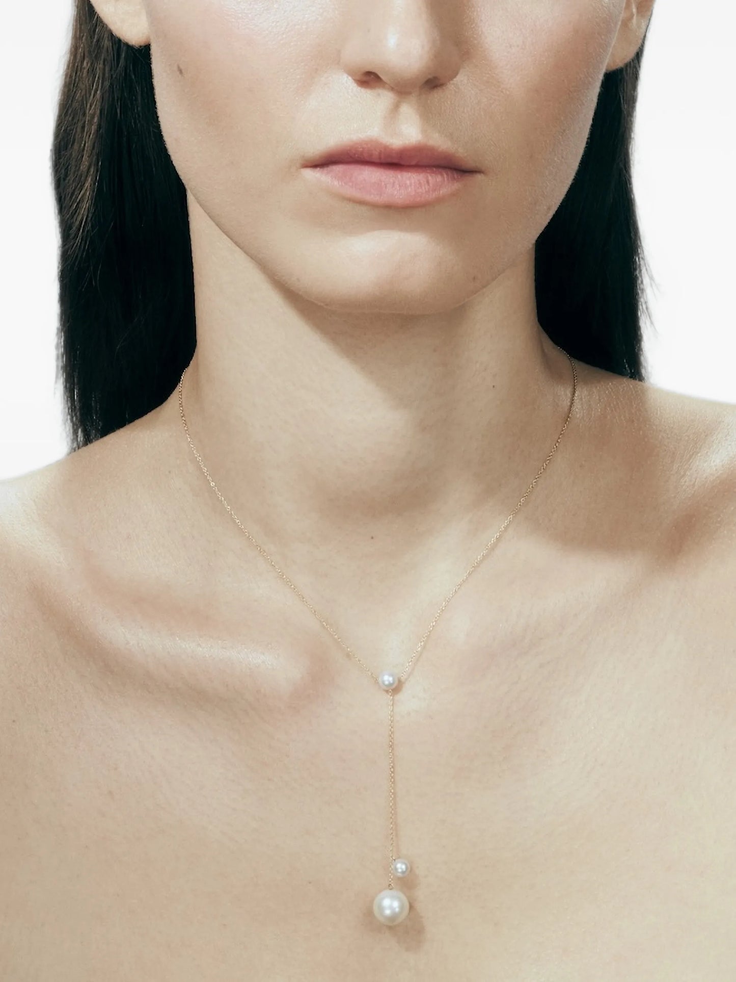 Trois Moon pearls necklace