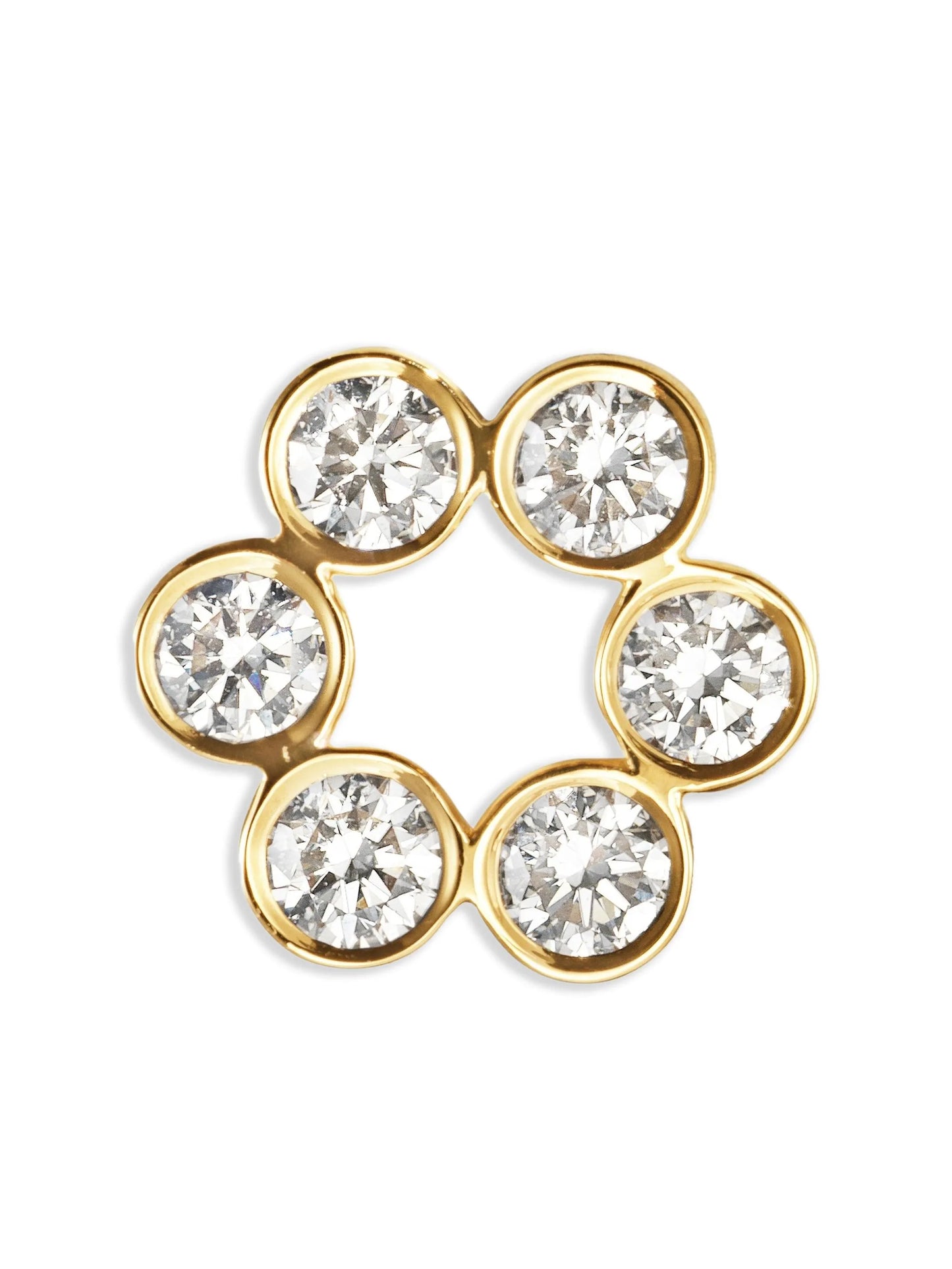 18K yellow gold Petite Luna diamond earrings
