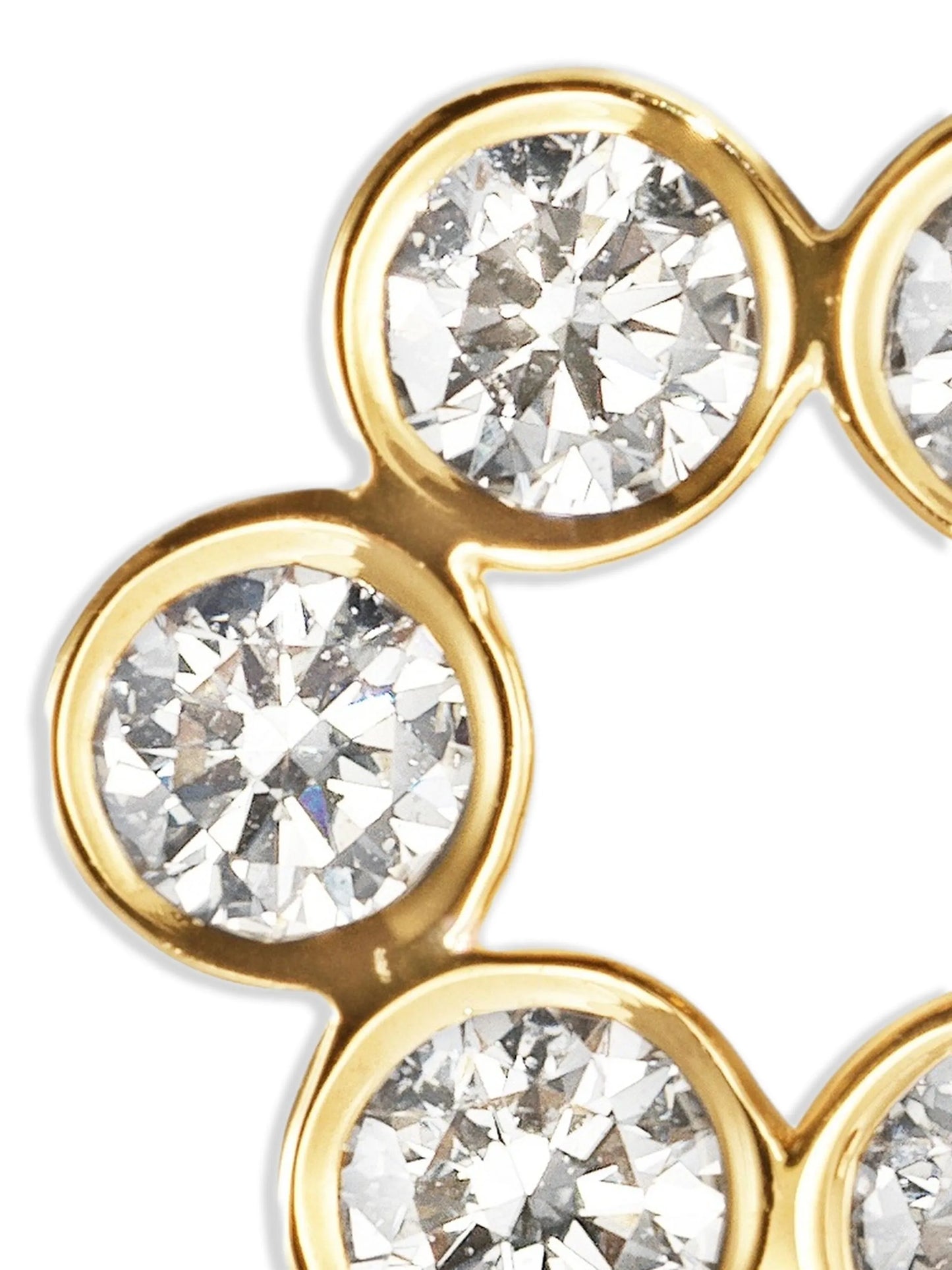 18K yellow gold Petite Luna diamond earrings