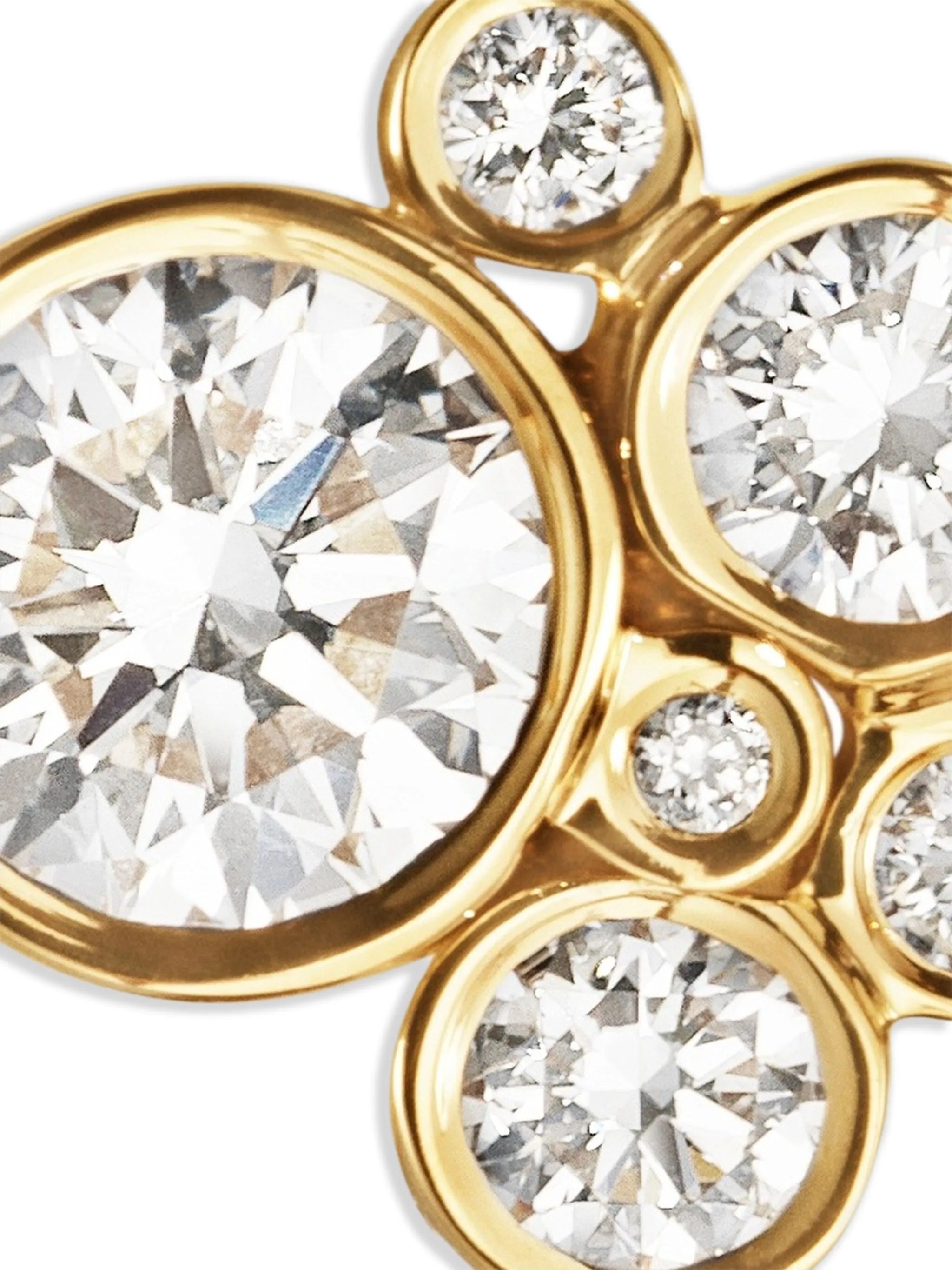 18kt yellow gold Bisou diamond single earring