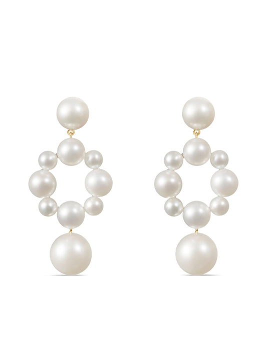 14K yellow gold Nebula pearls earrings