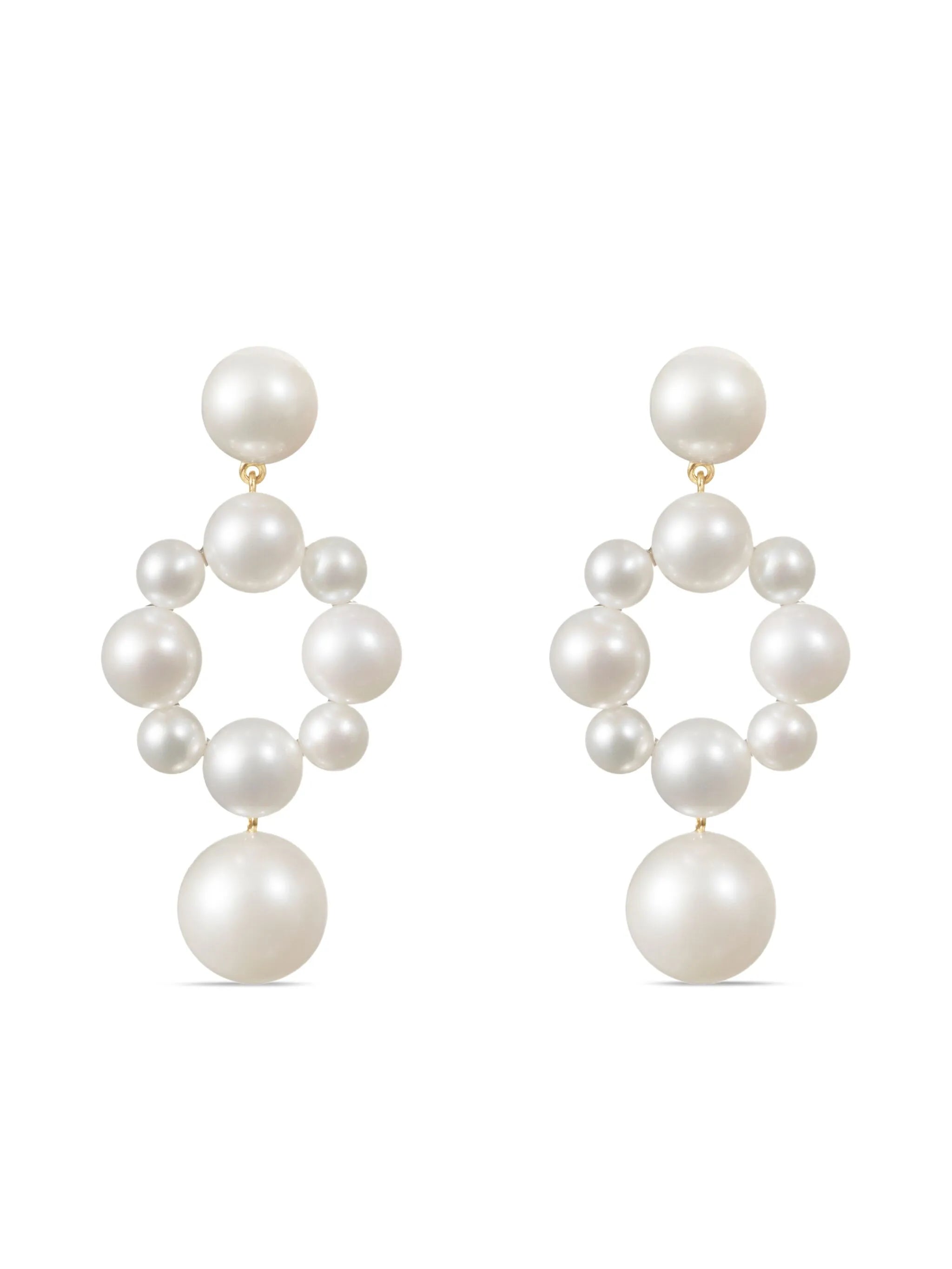 14K yellow gold Nebula pearls earrings