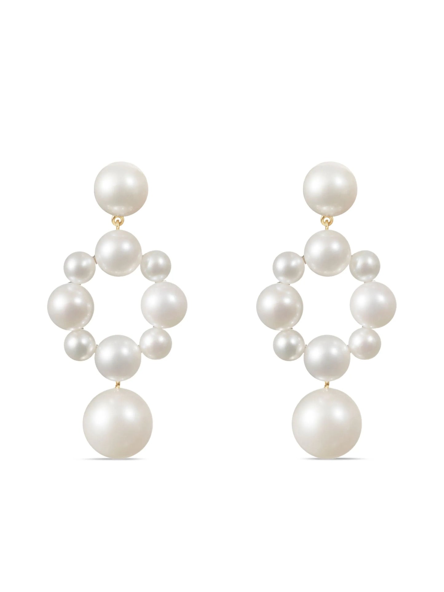 14K yellow gold Nebula pearls earrings