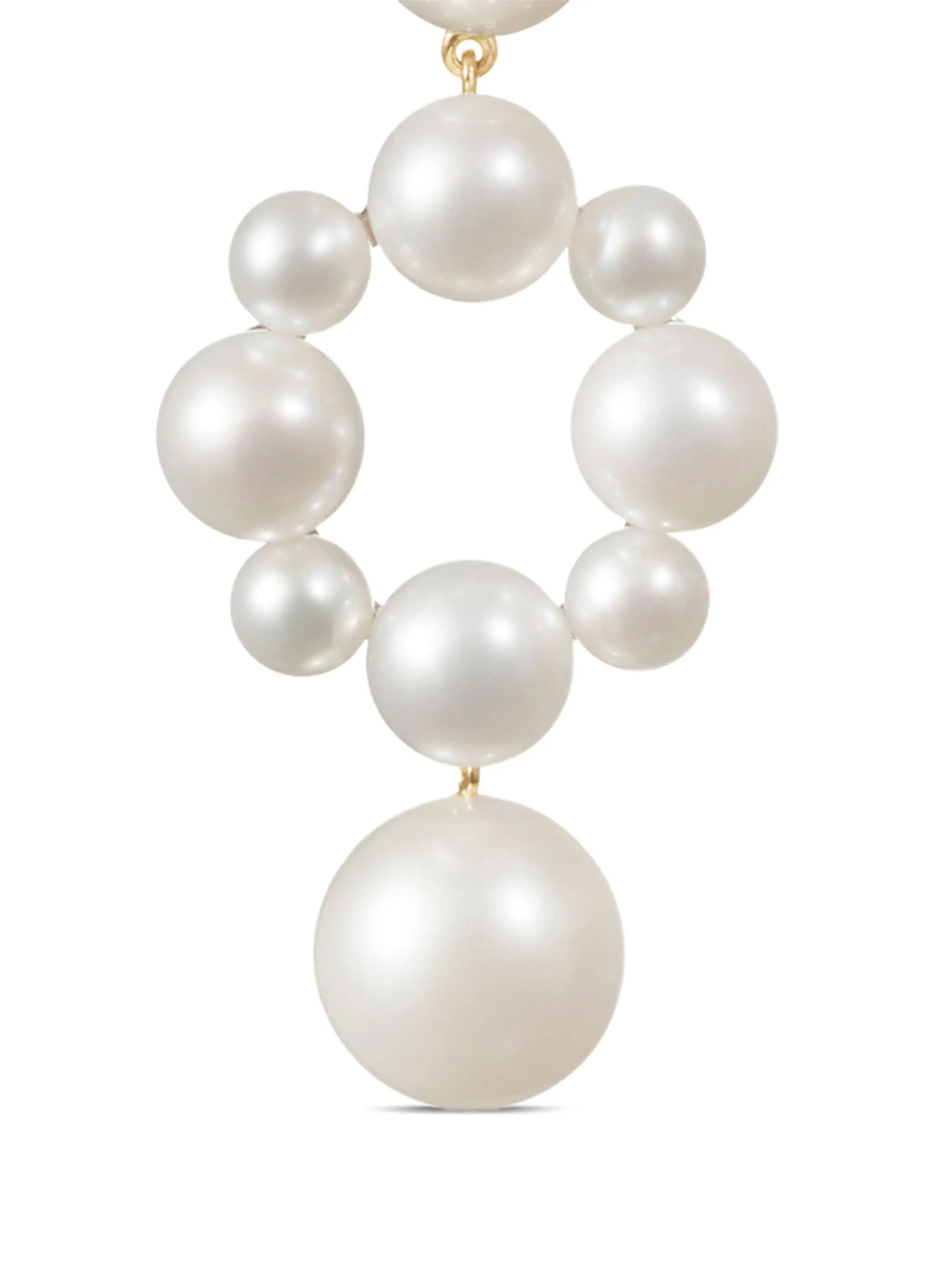 14K yellow gold Nebula pearls earrings