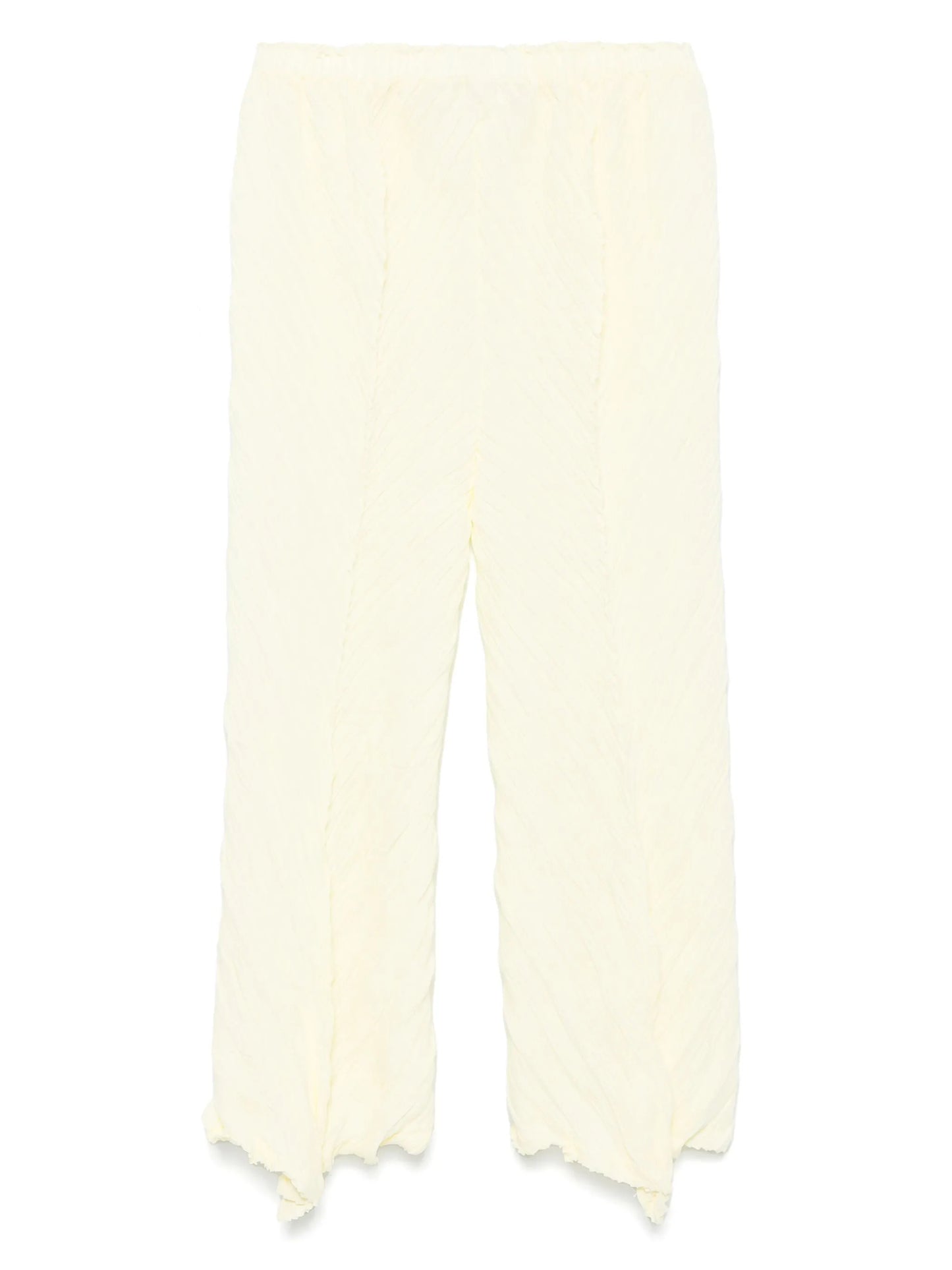 wrinkled twisted trousers