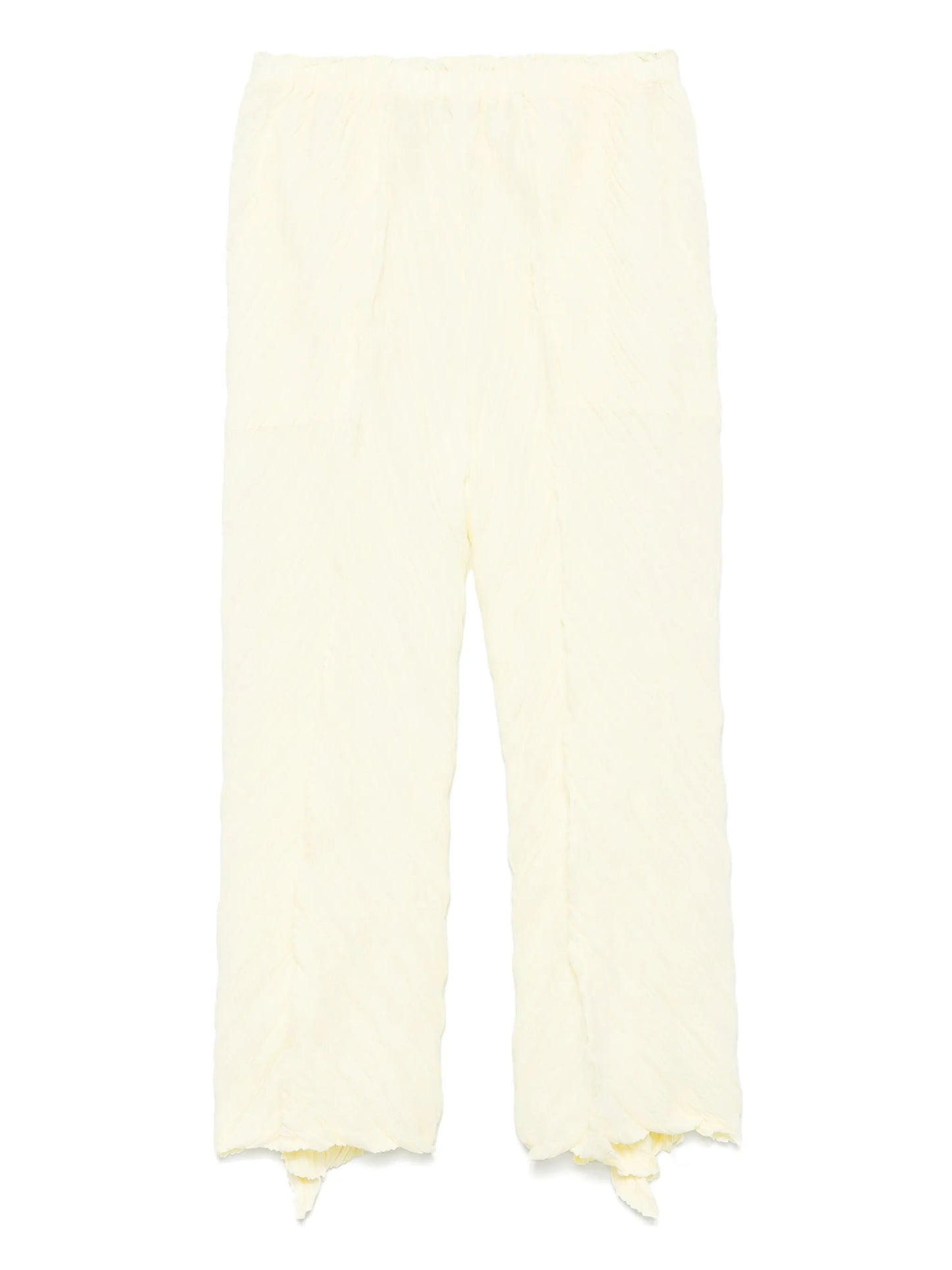 wrinkled twisted trousers