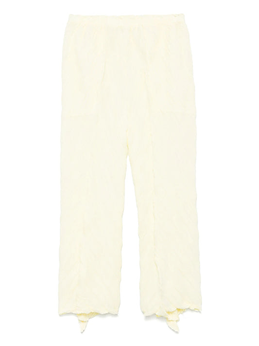 wrinkled twisted trousers