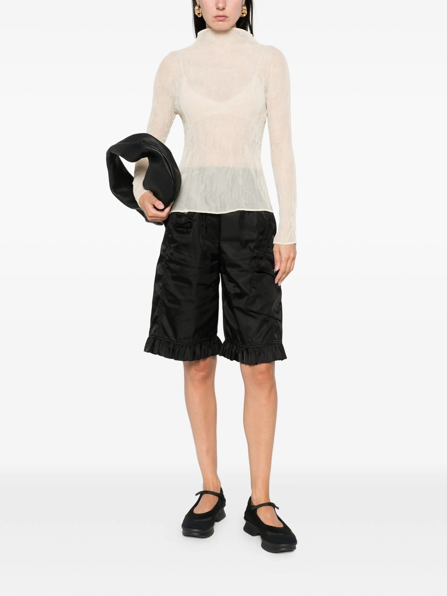 semi-sheer blouse