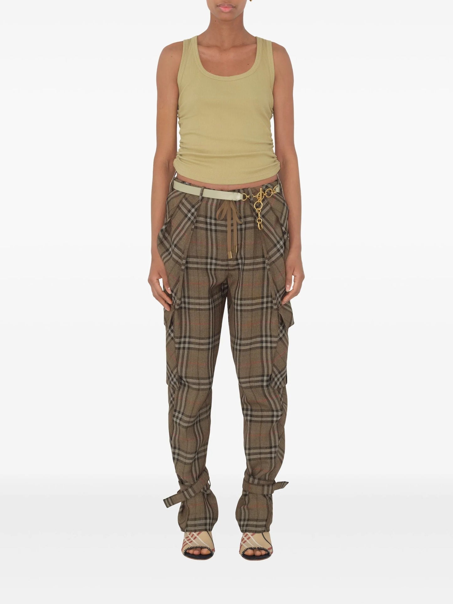 silk-blend trousers