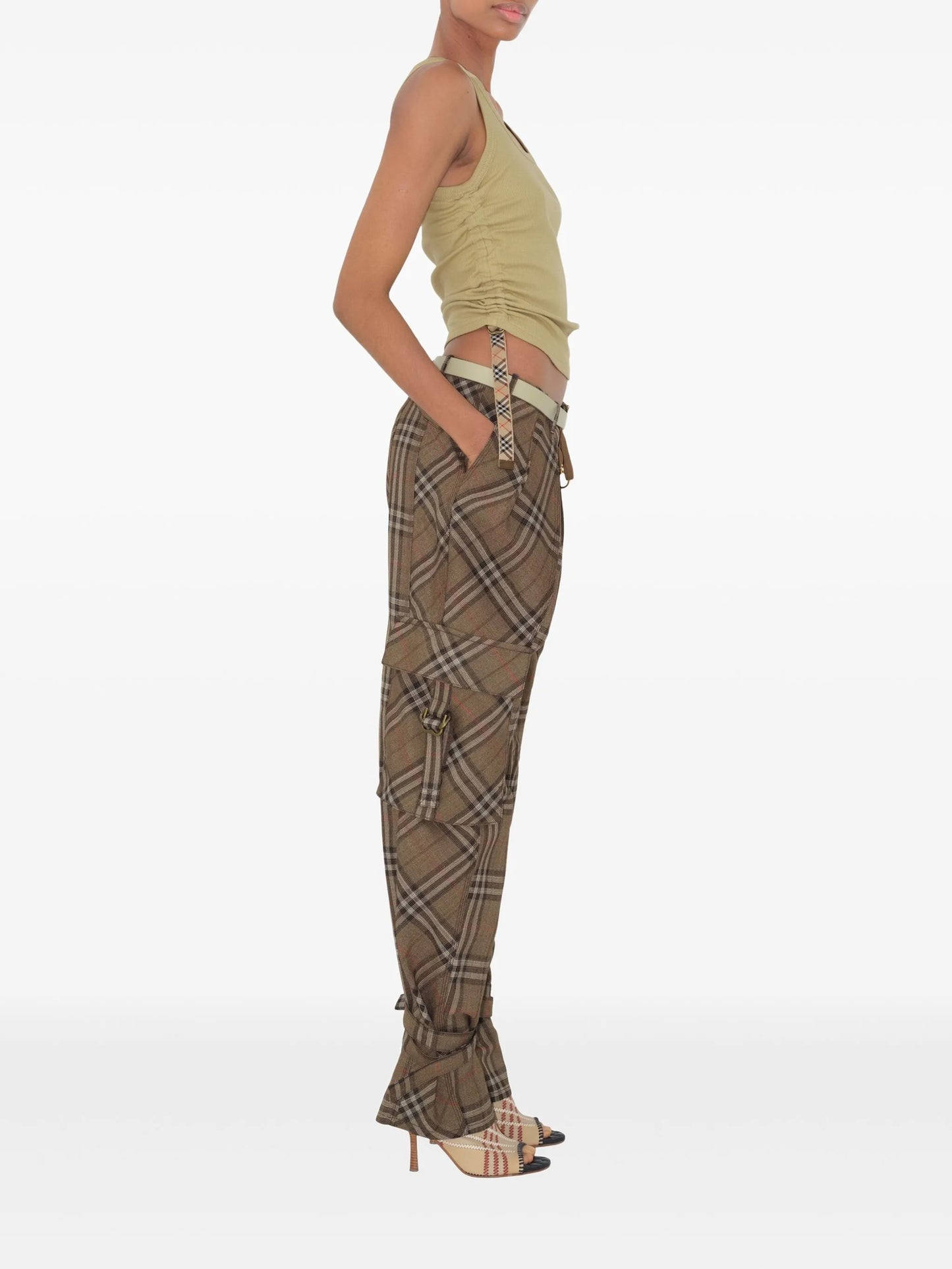 silk-blend trousers