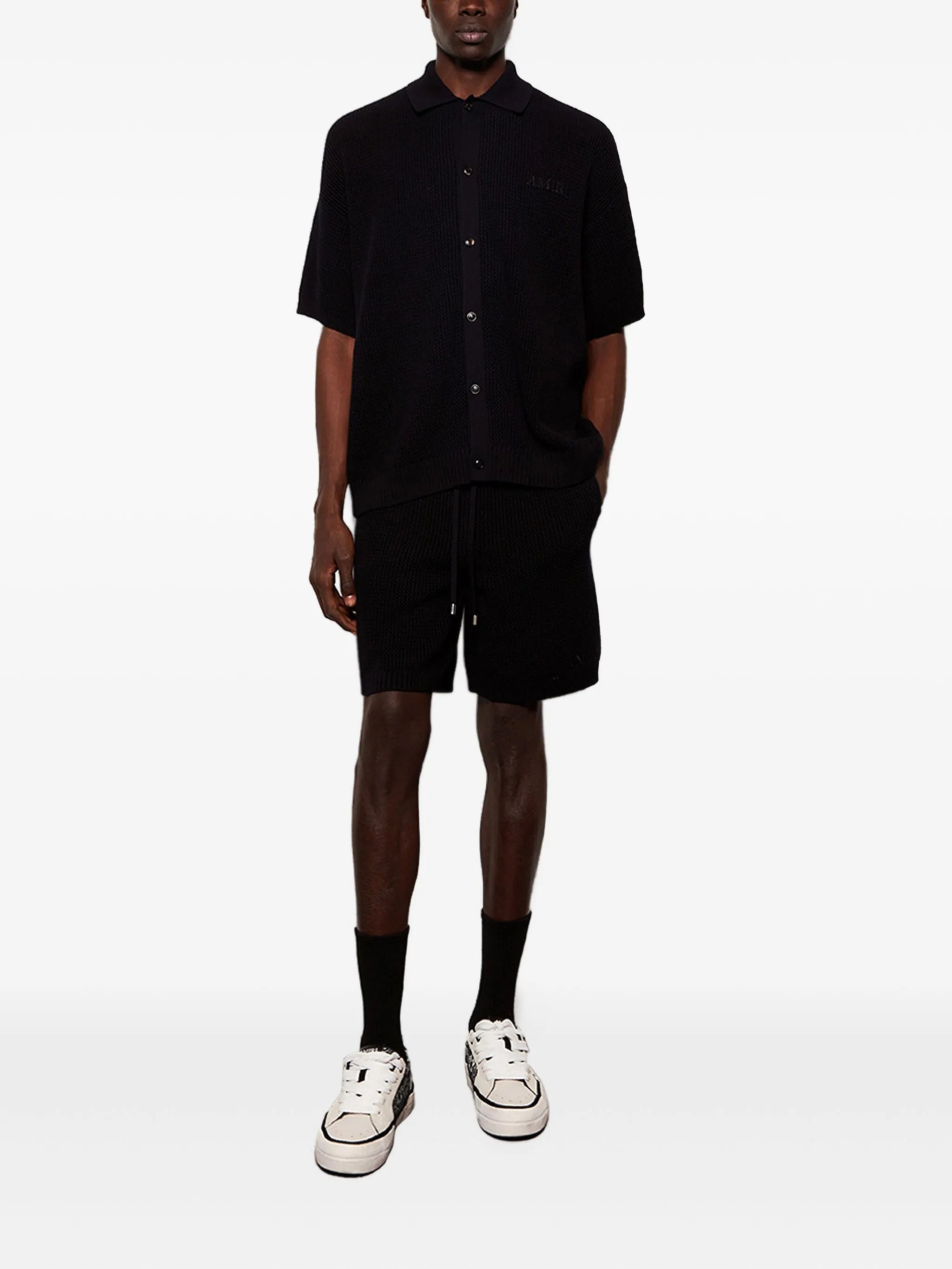 crochet-mesh shorts