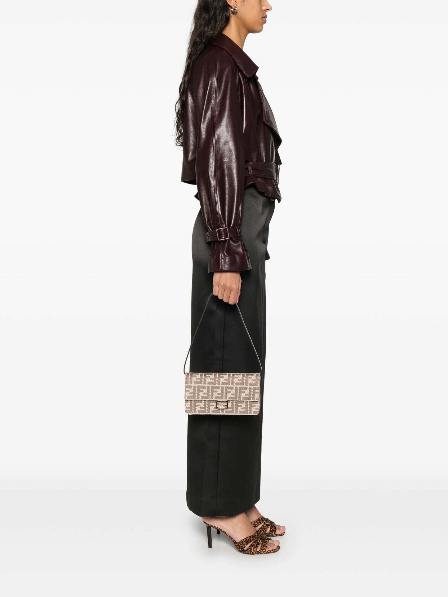 FF-jacquard shoulder bag
