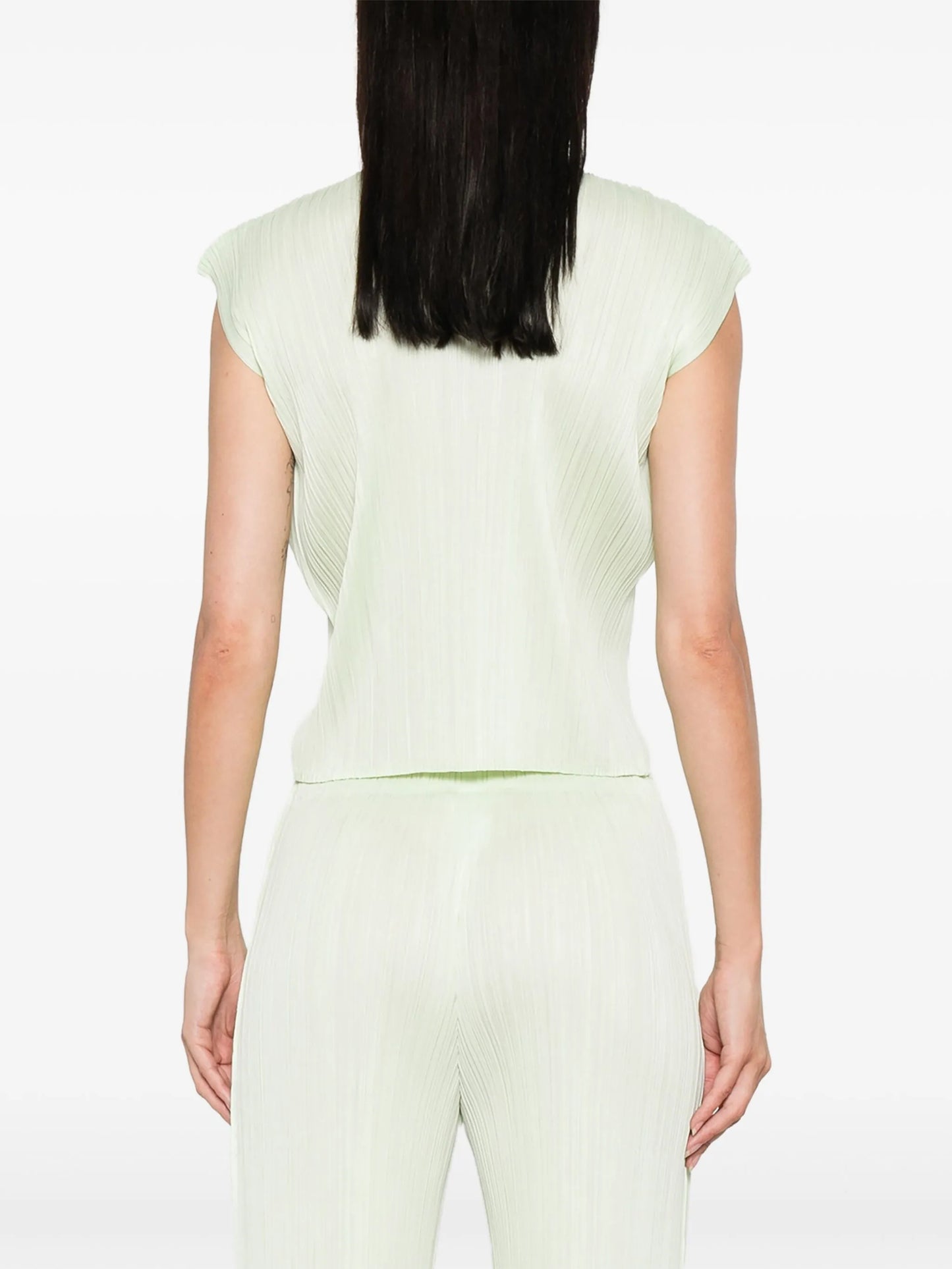 pleated panelled blouse