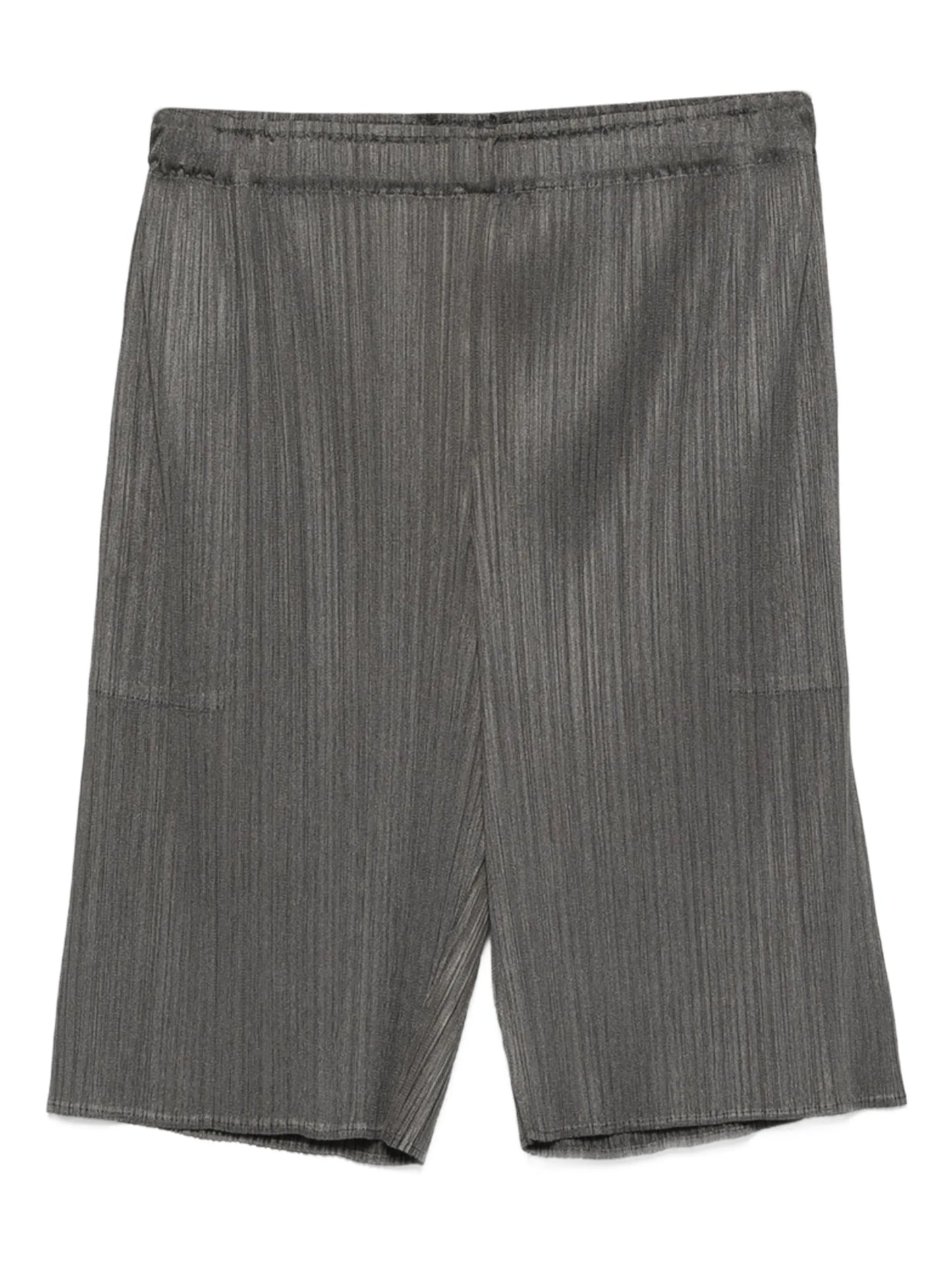 elasticated-waist pleated shorts