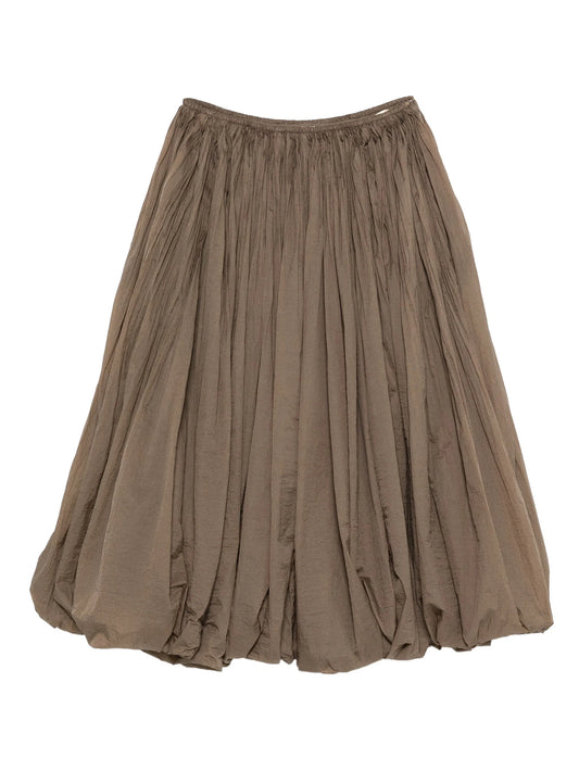 balloon-hem gathered skirt