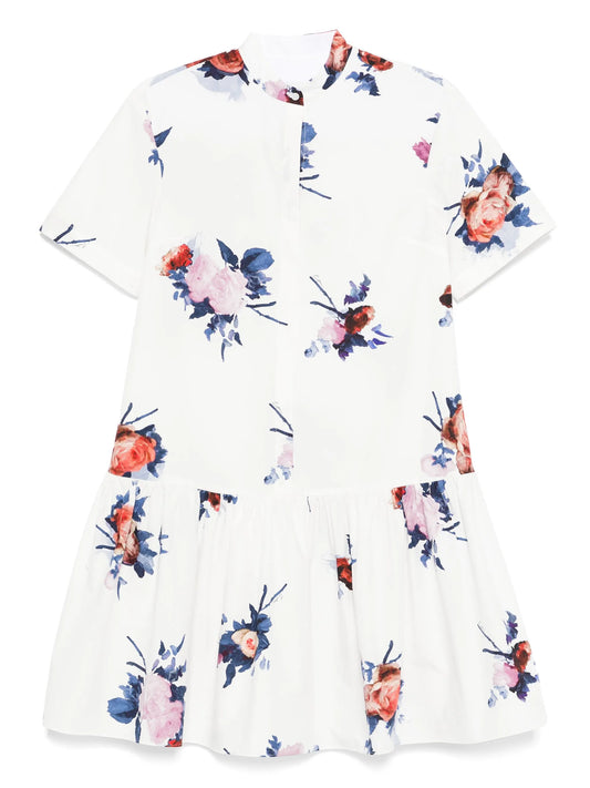 floral-print mini dress