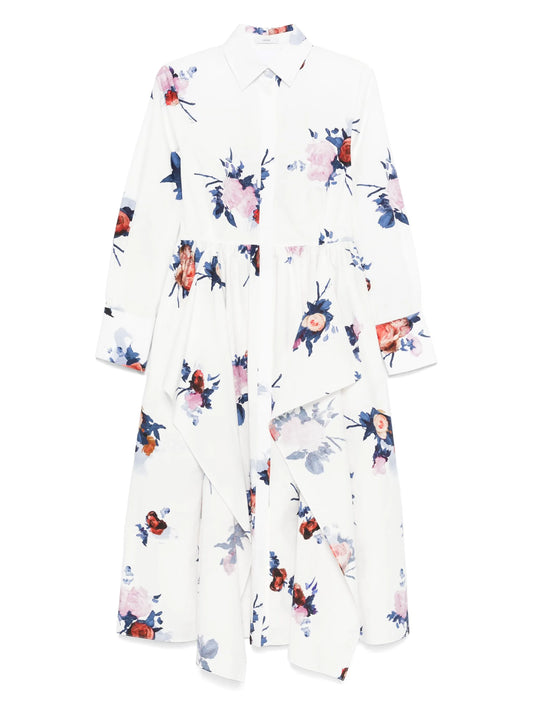 floral-print midi dress