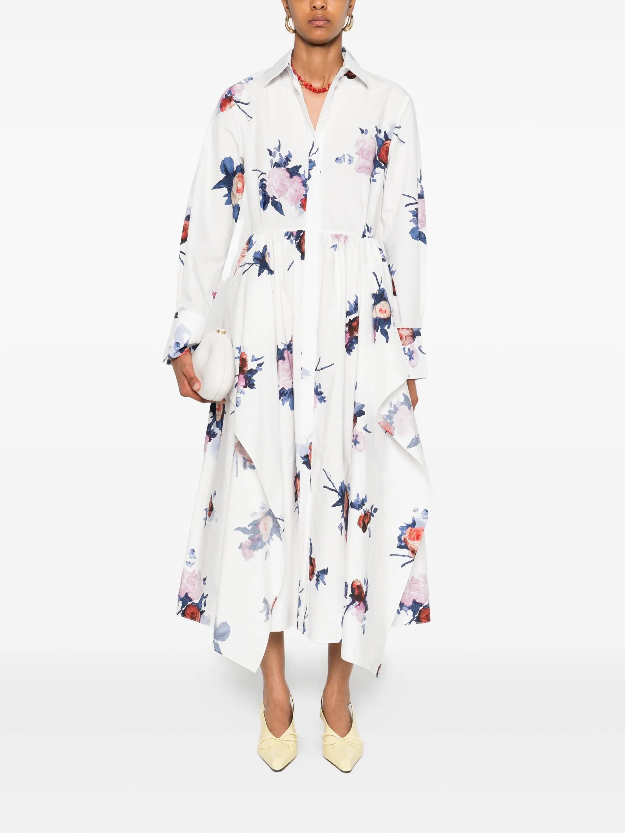 floral-print midi dress