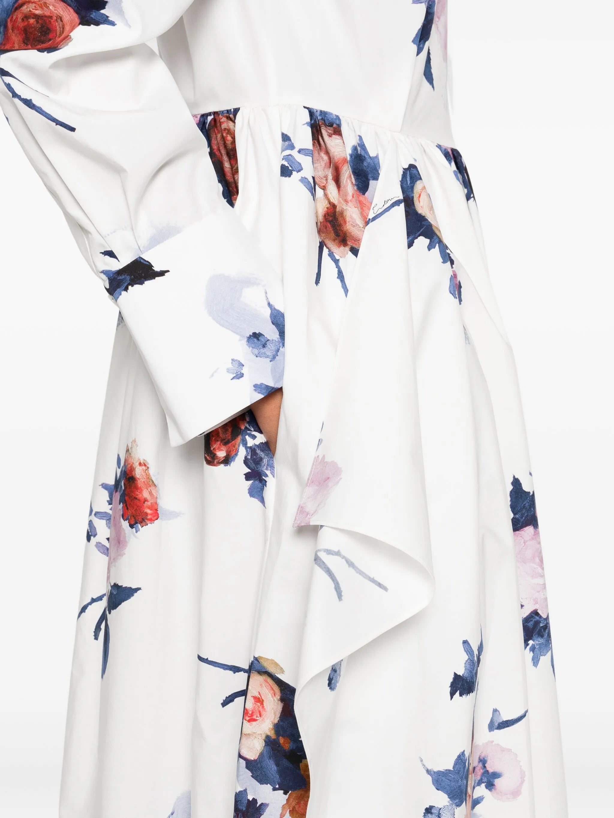 floral-print midi dress