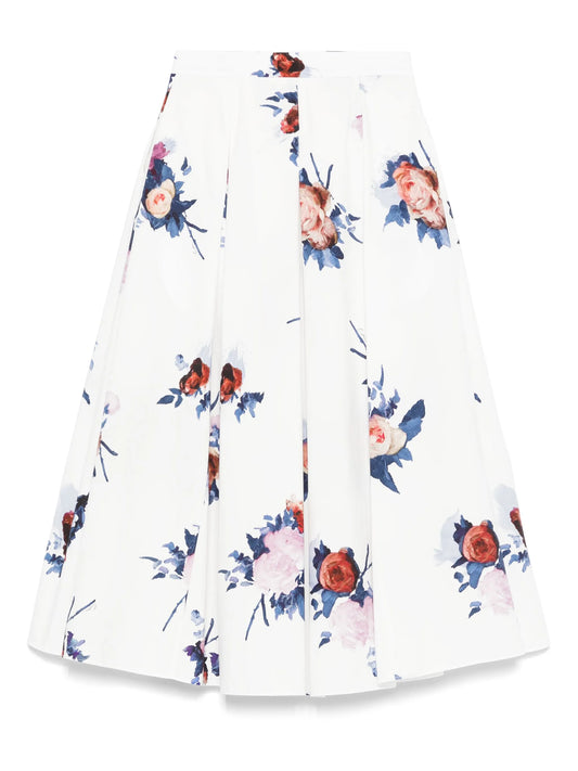 pleated midi skirt