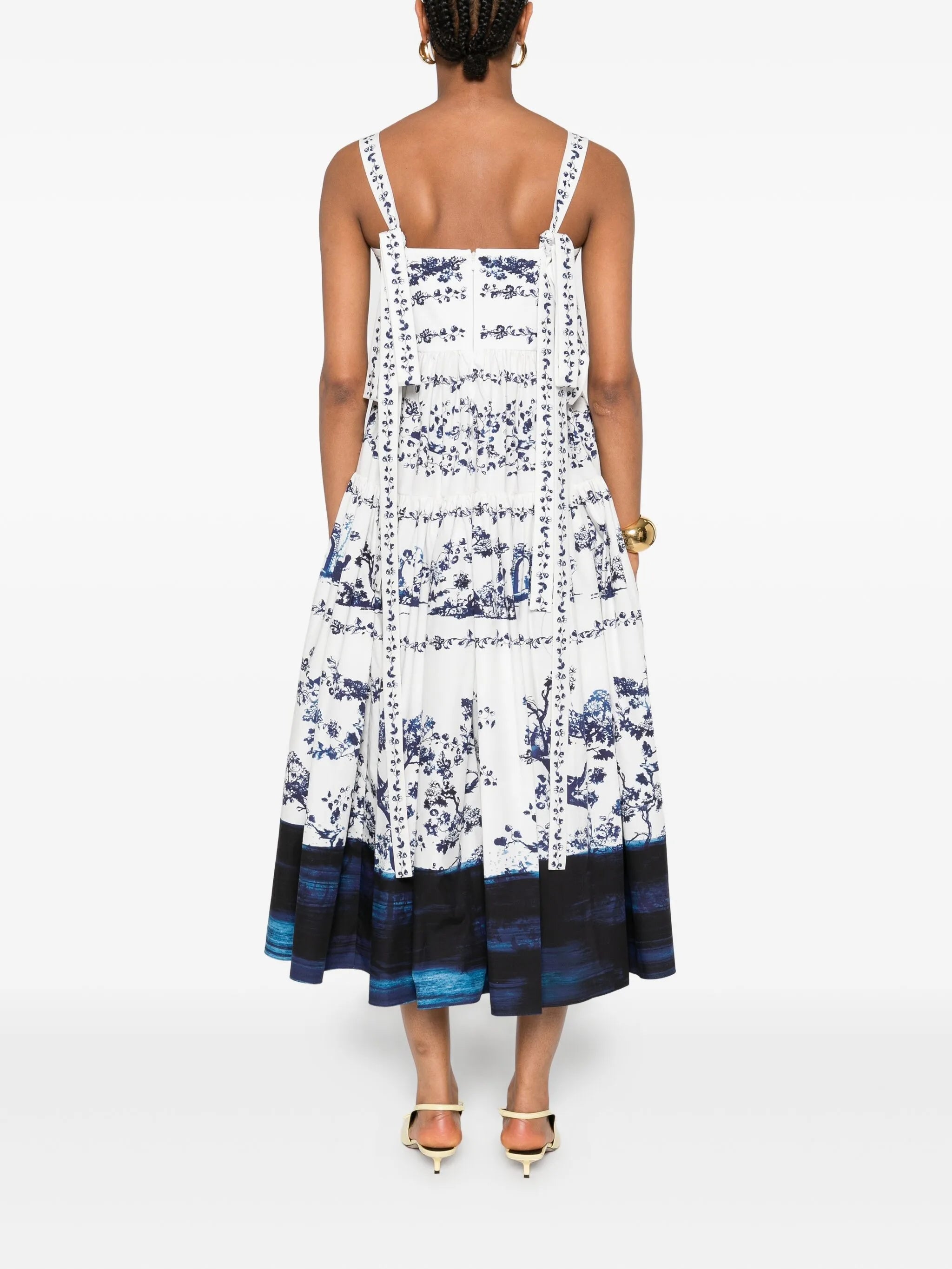 floral-print midi dress