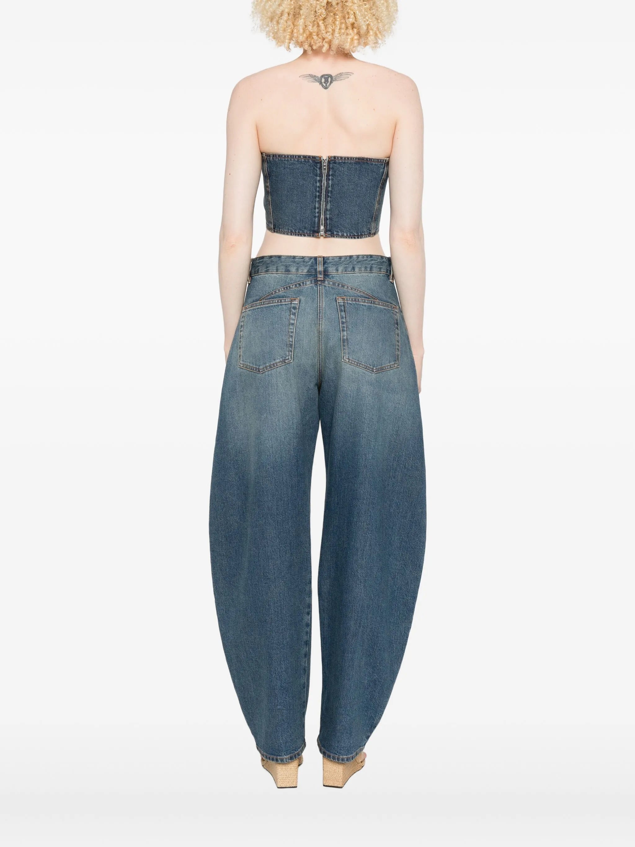 cropped denim top