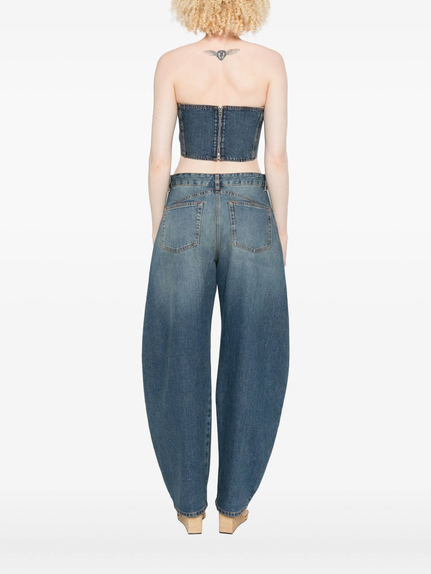 cropped denim top