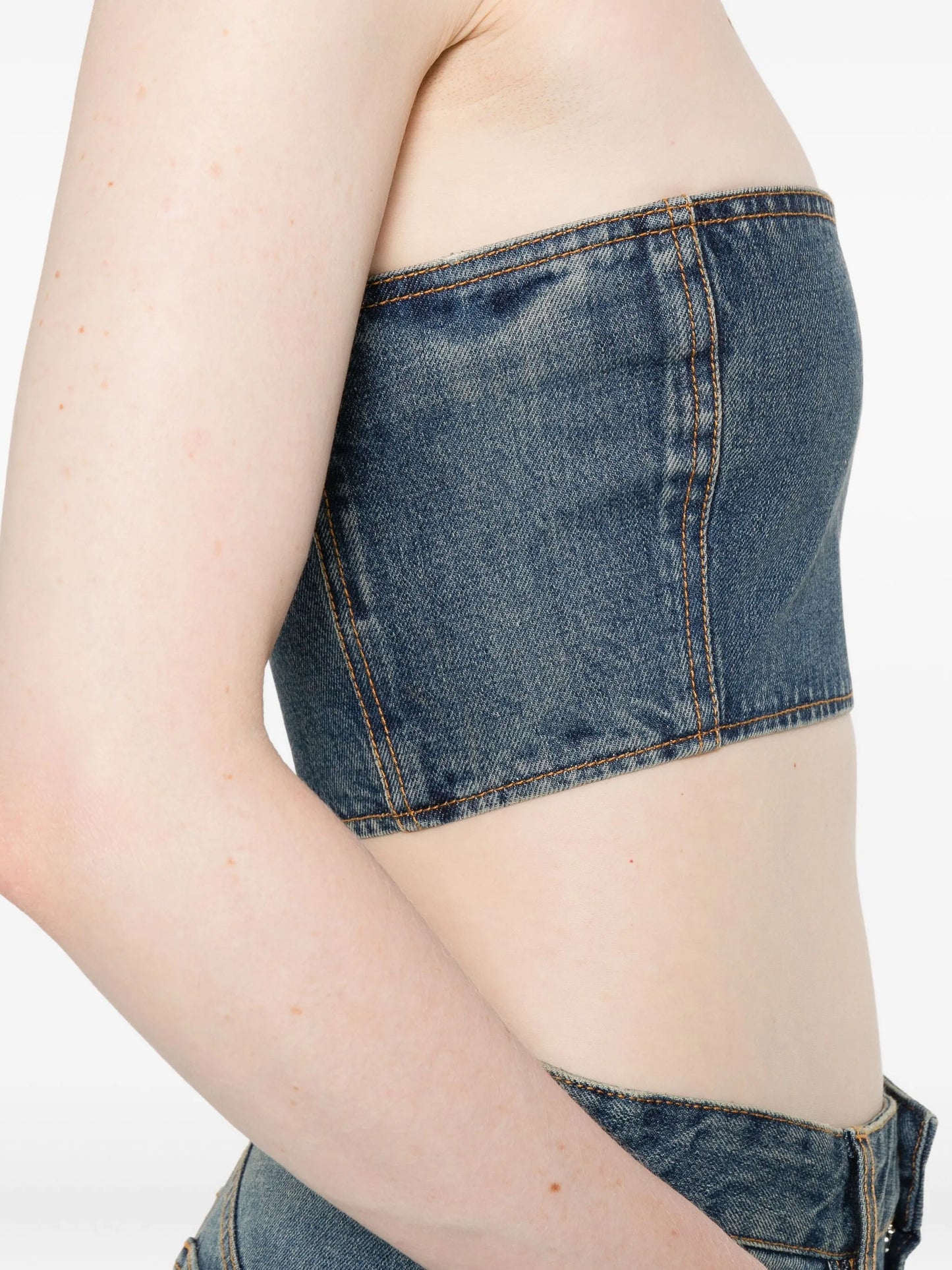 cropped denim top