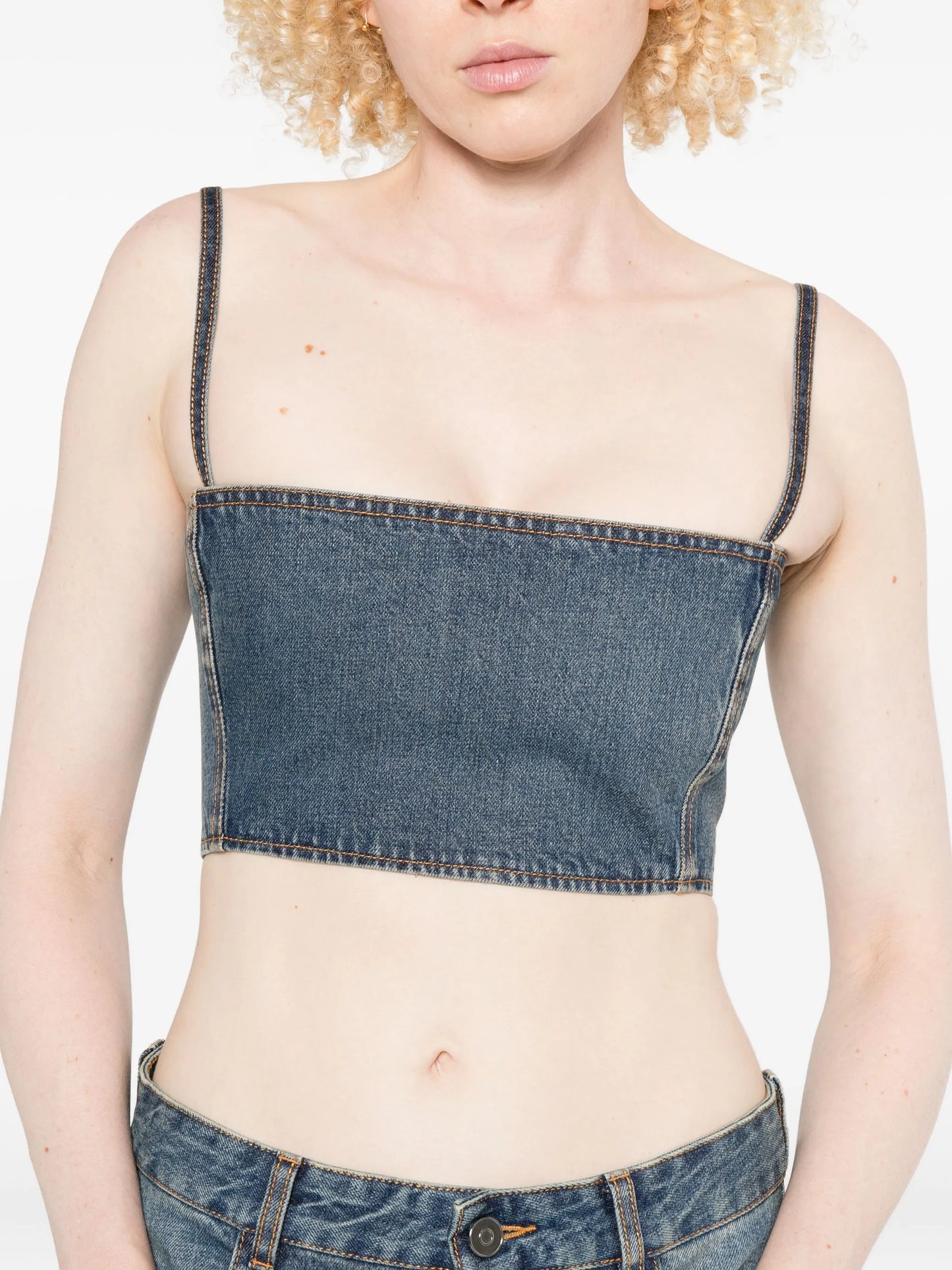cropped denim top