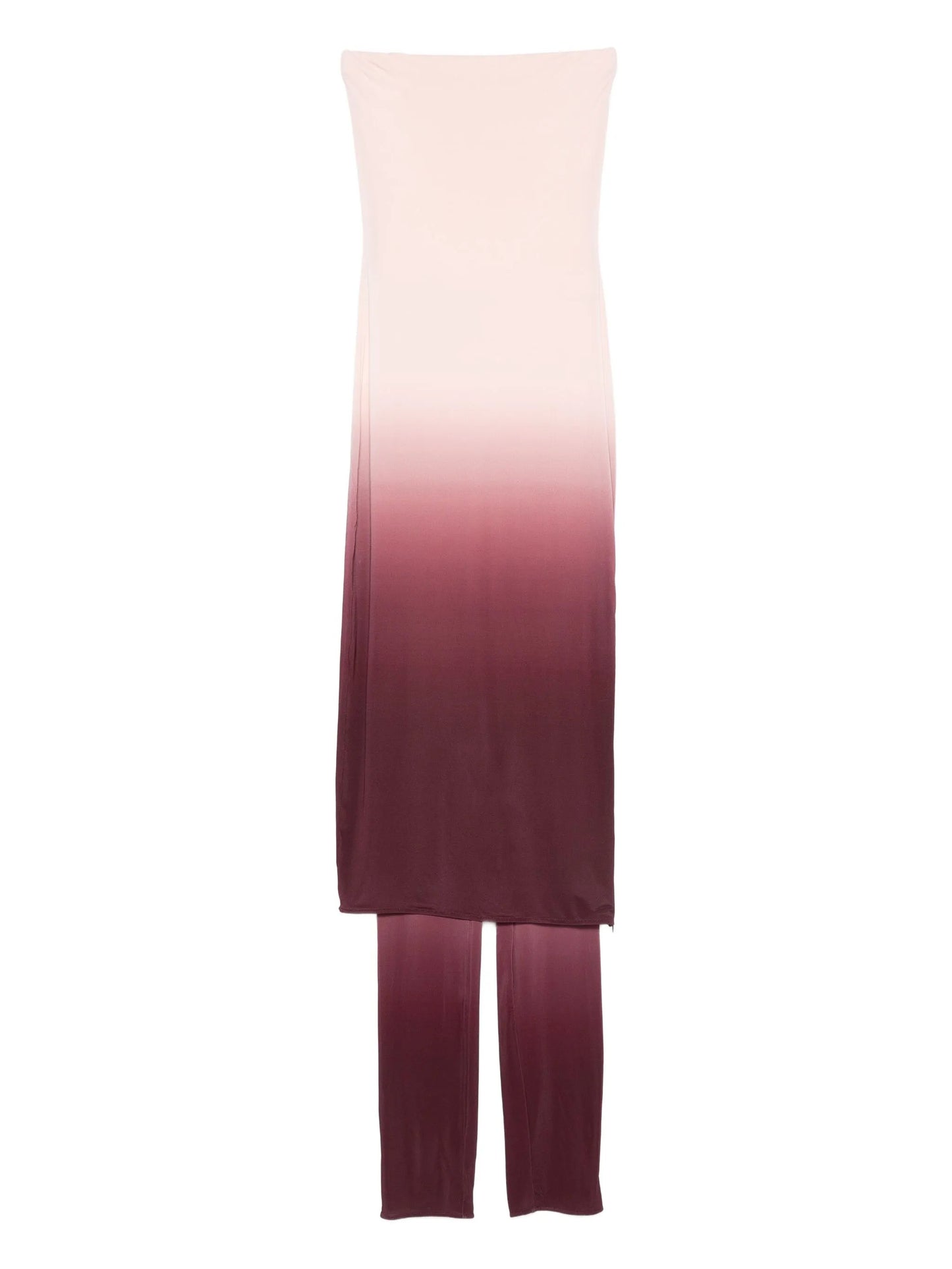 strapless knitted midi dress