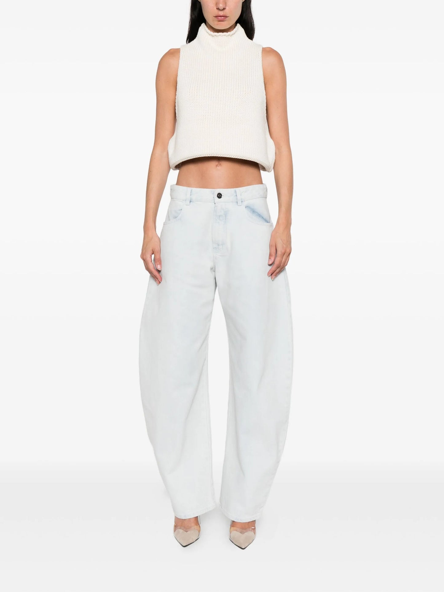 ribbed-knit tank top