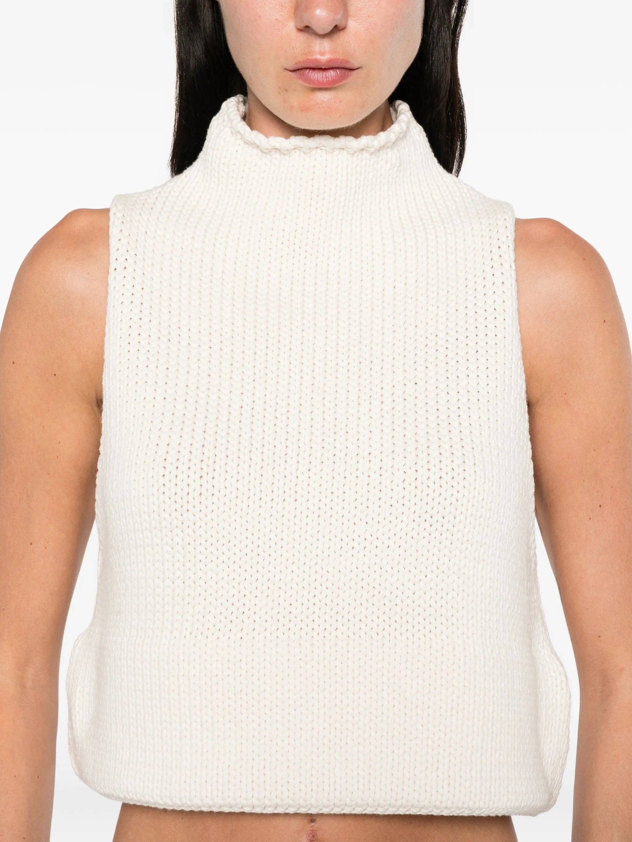 ribbed-knit tank top